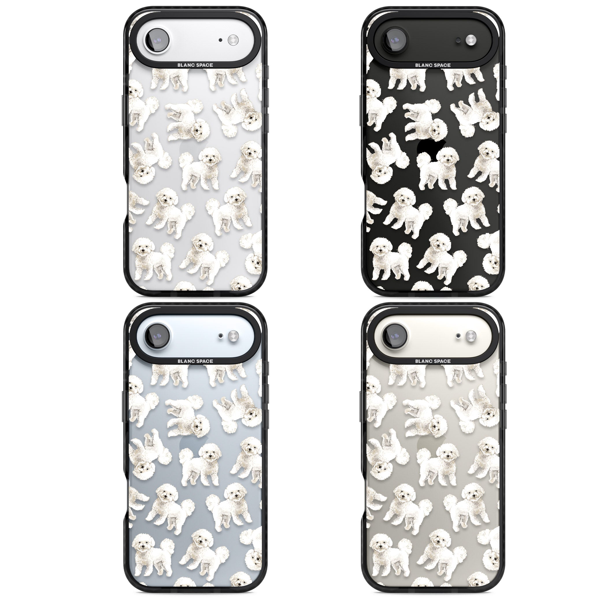 Bichon Frise Watercolor iPhone 17 Air Impact Black Phone Case APT Impact Protection
