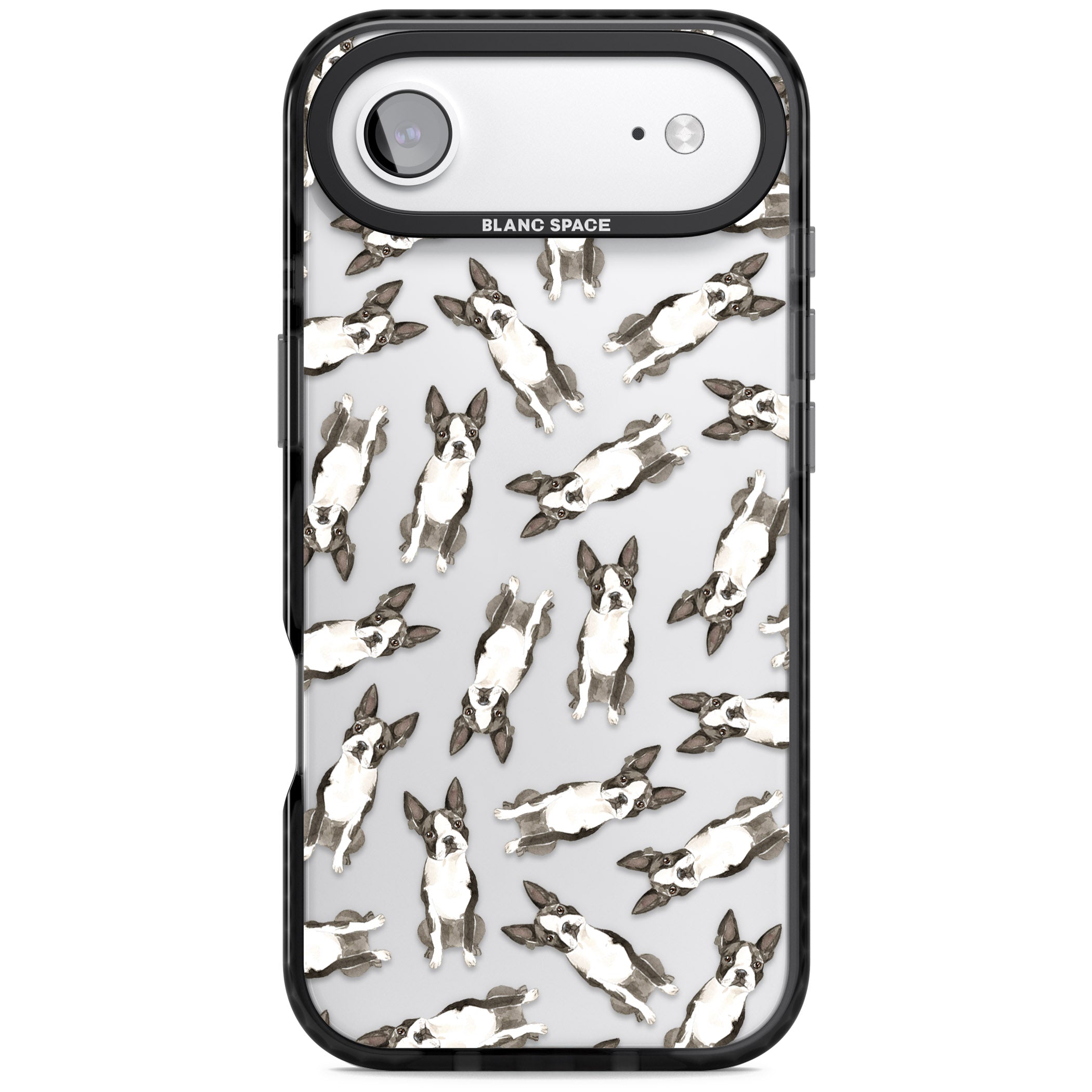 Boston Terrier Watercolour iPhone 17 Air Impact Black Phone Case