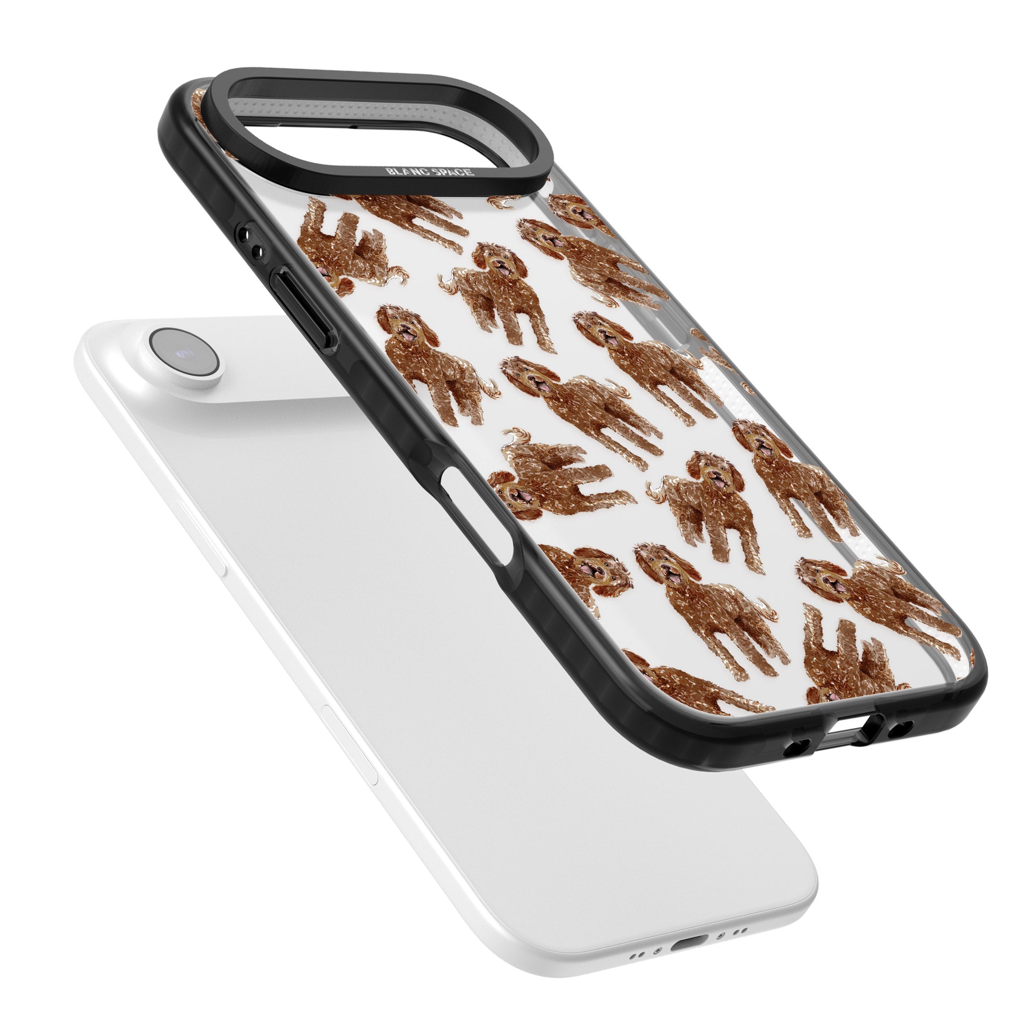 Labradoodle Brown Pattern iPhone 17 Air Impact Black Phone Case Colours