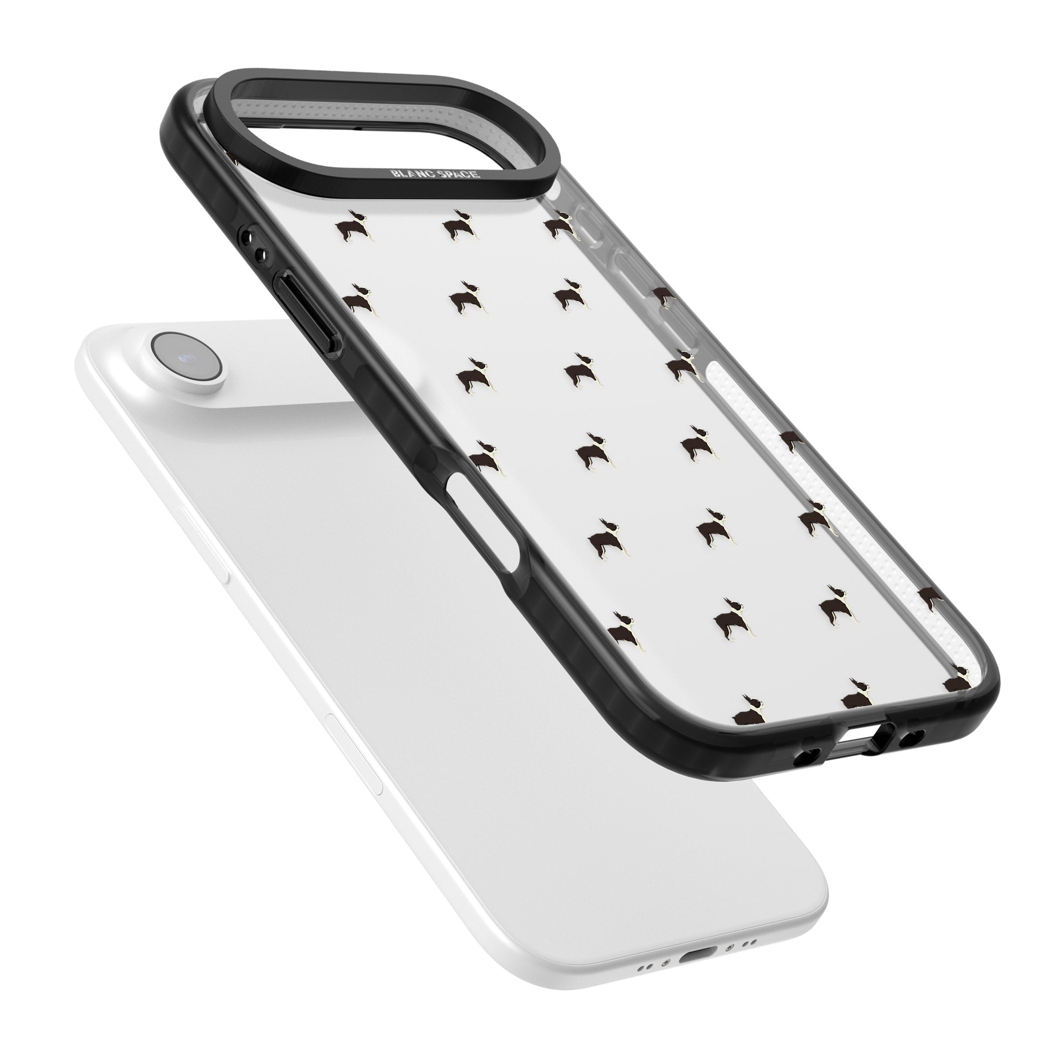 Boston Terrier Pattern iPhone 17 Air Impact Black Phone Case Colours
