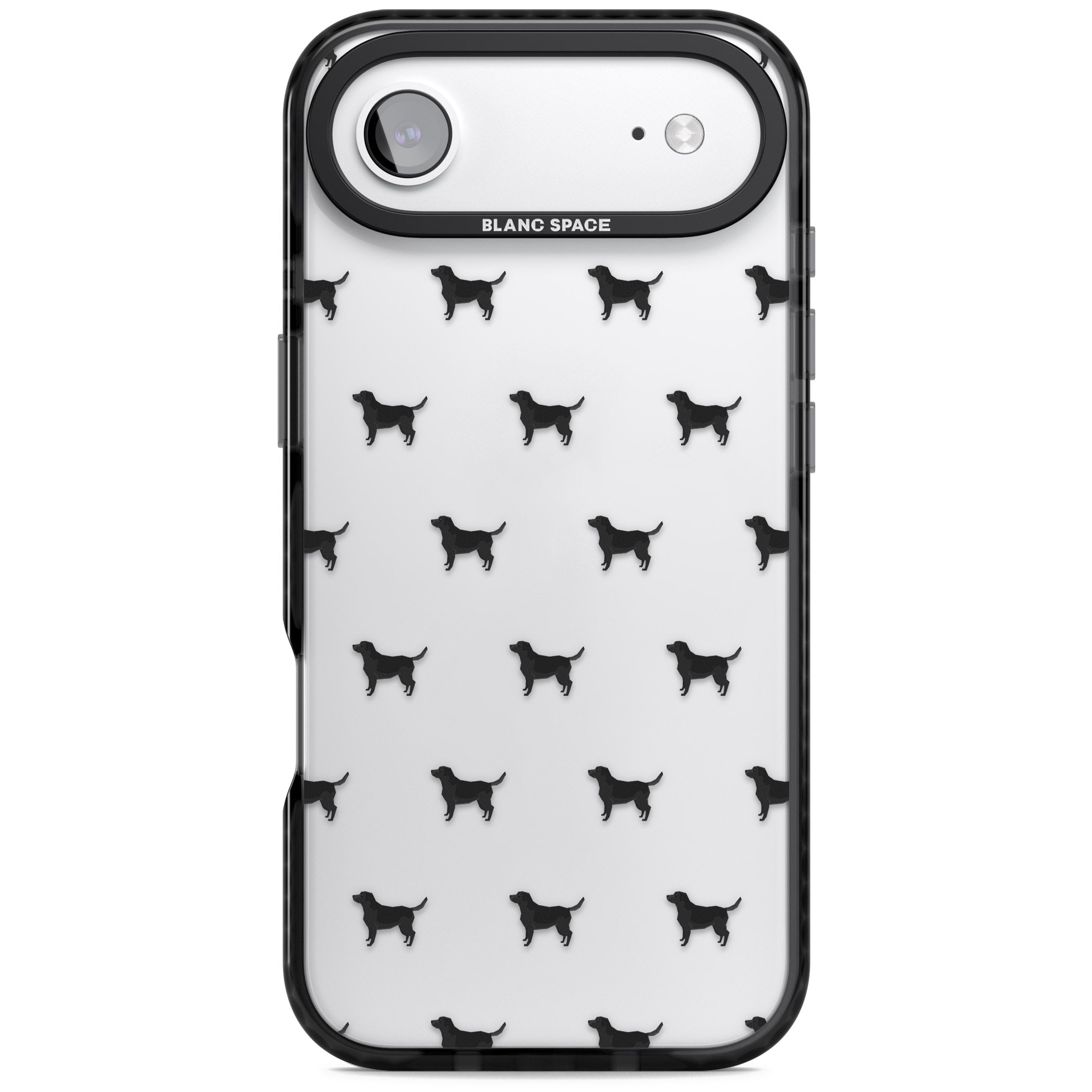 Black Labrador Pattern iPhone 17 Air Impact Black Phone Case