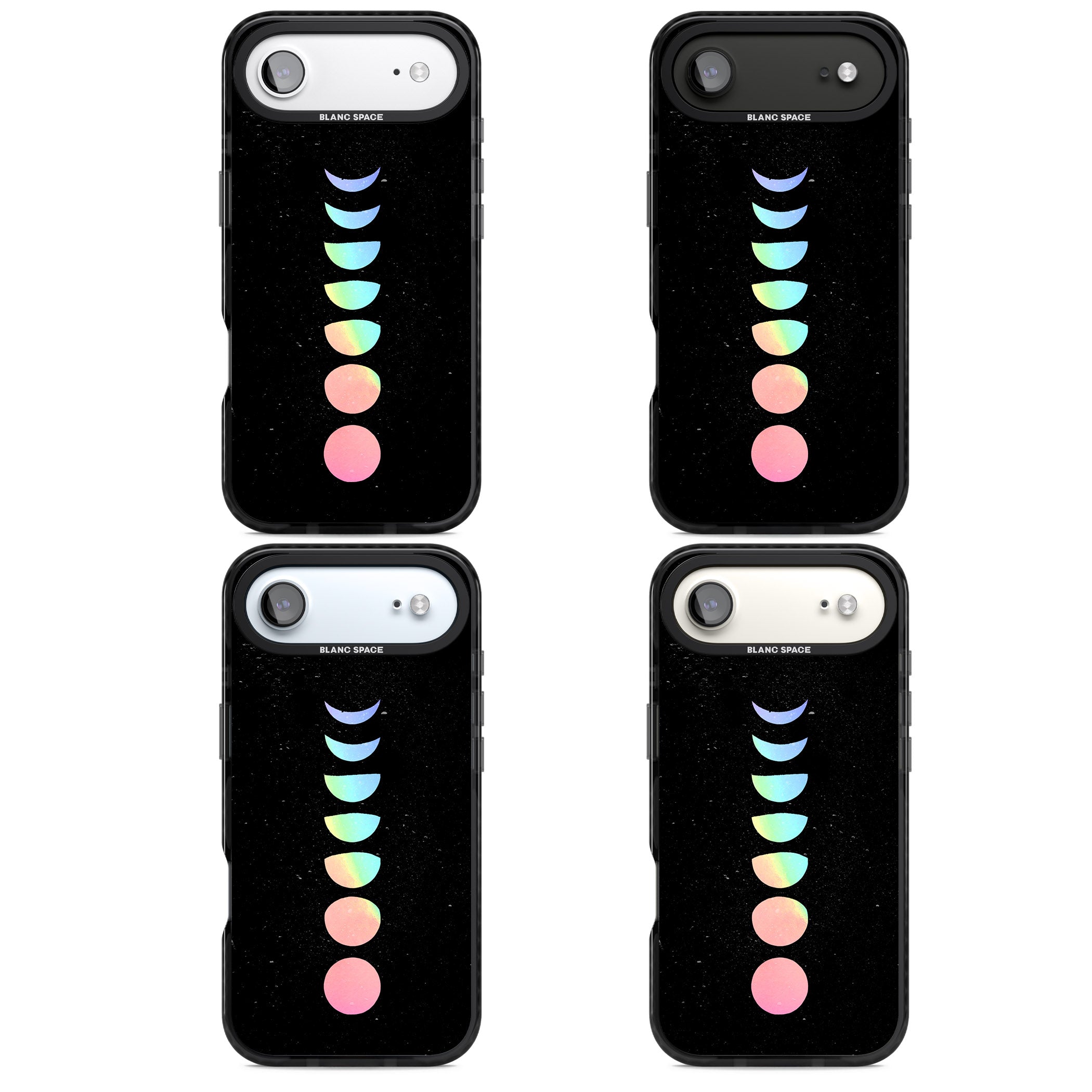 Pastel Moon Phases iPhone 17 Air Impact Black Phone Case APT Impact Protection