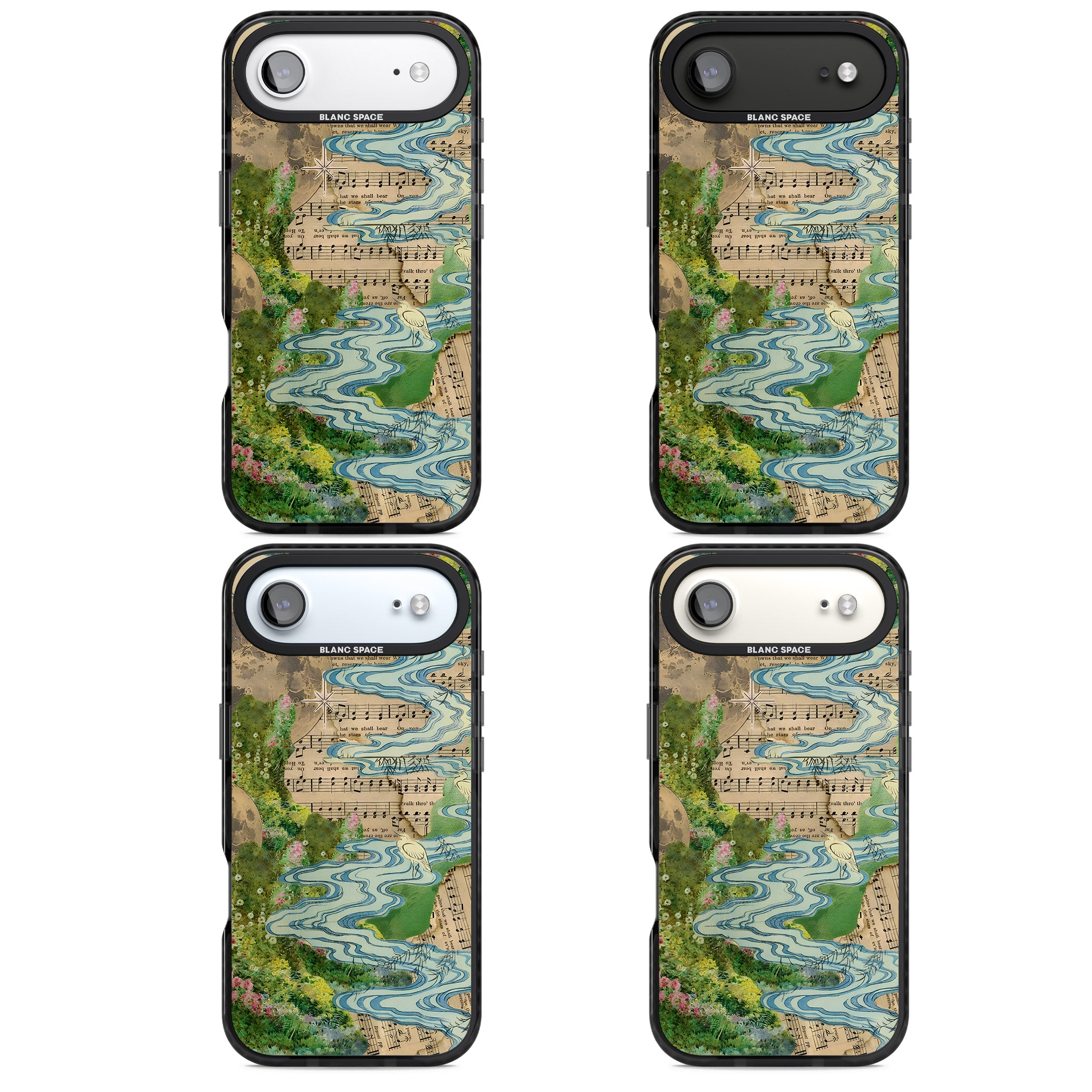 Musical River iPhone 17 Air Impact Black Phone Case APT Impact Protection