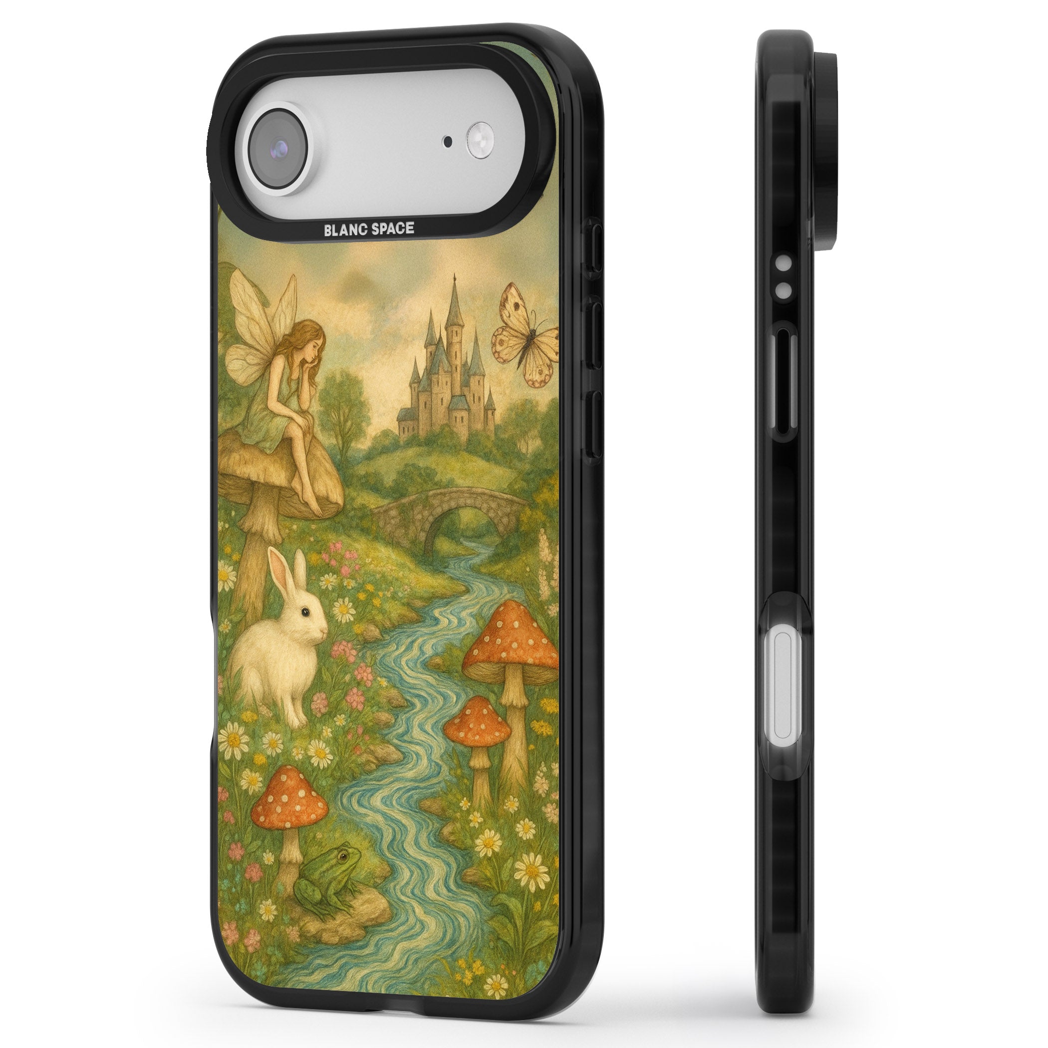 Castle Fairy iPhone 17 Air Impact Black Phone Case Side Profile