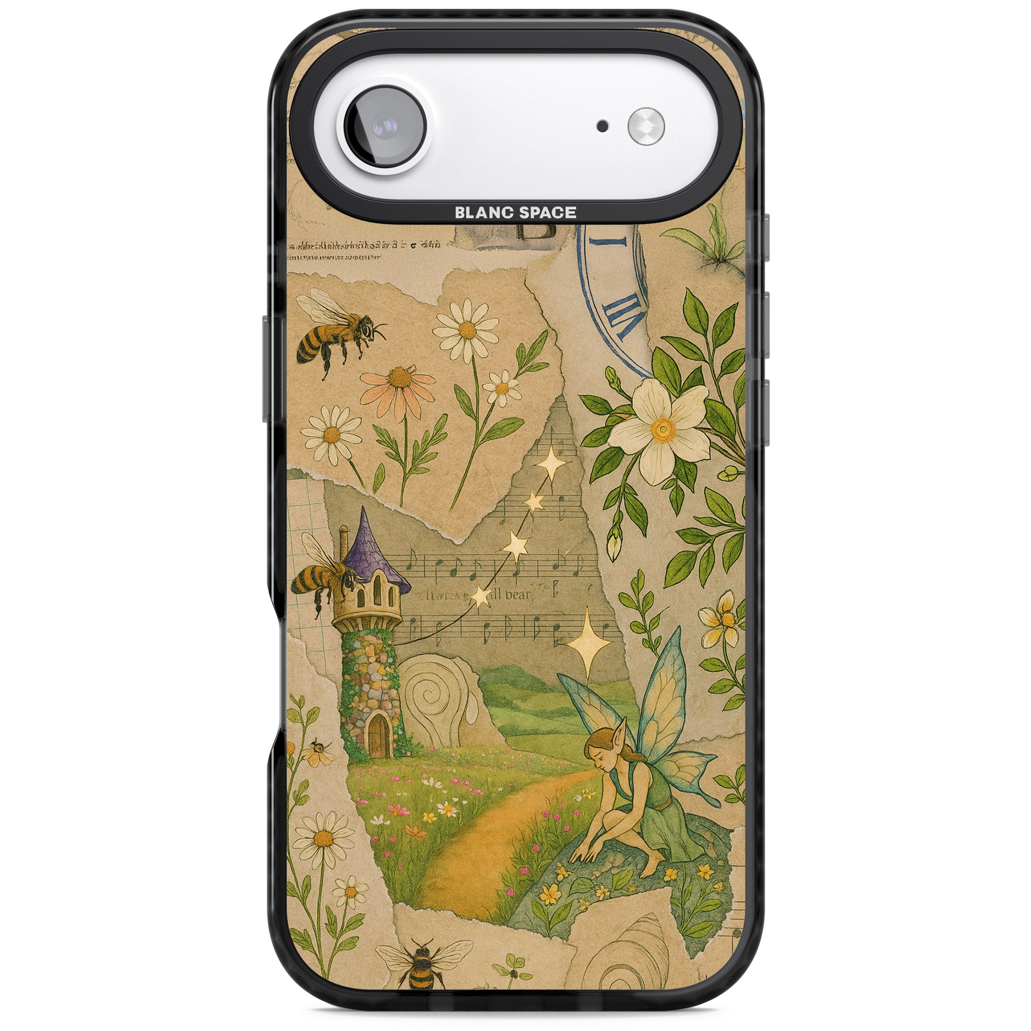Floral Fairy Collage iPhone 17 Air Impact Black Phone Case