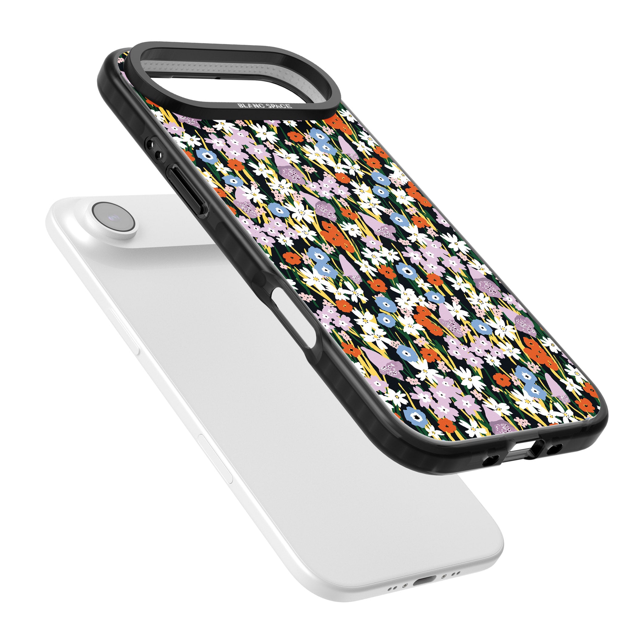 Energetic Floral Mix iPhone 17 Air Impact Black Phone Case Colours