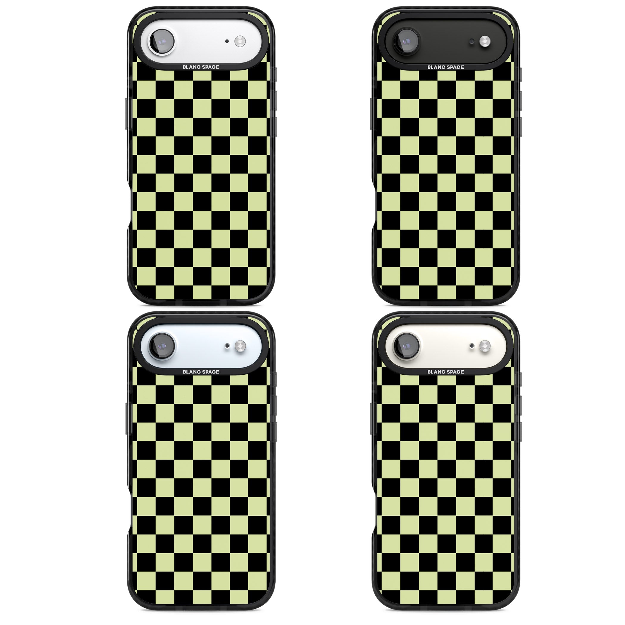 Black & Lime Check iPhone 17 Air Impact Black Phone Case APT Impact Protection