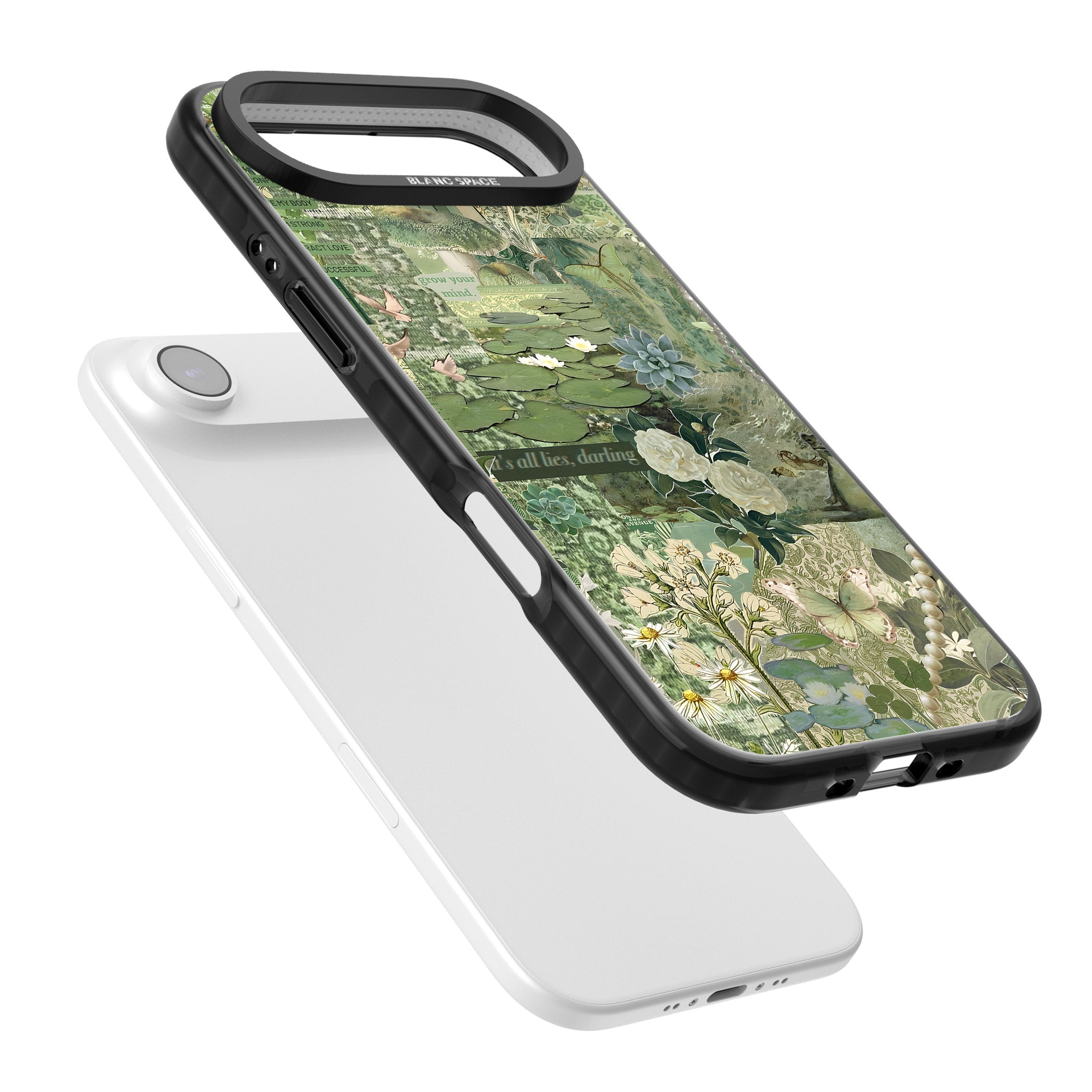 Sage Collage iPhone 17 Air Impact Black Phone Case Colours