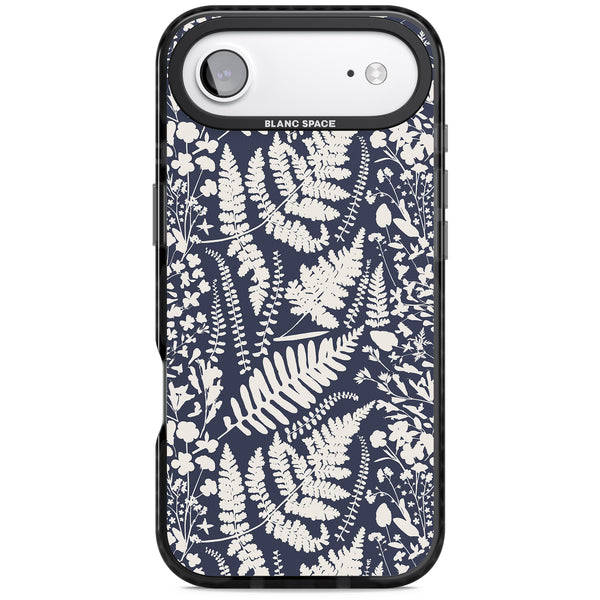 Wildflowers & Ferns On Navy