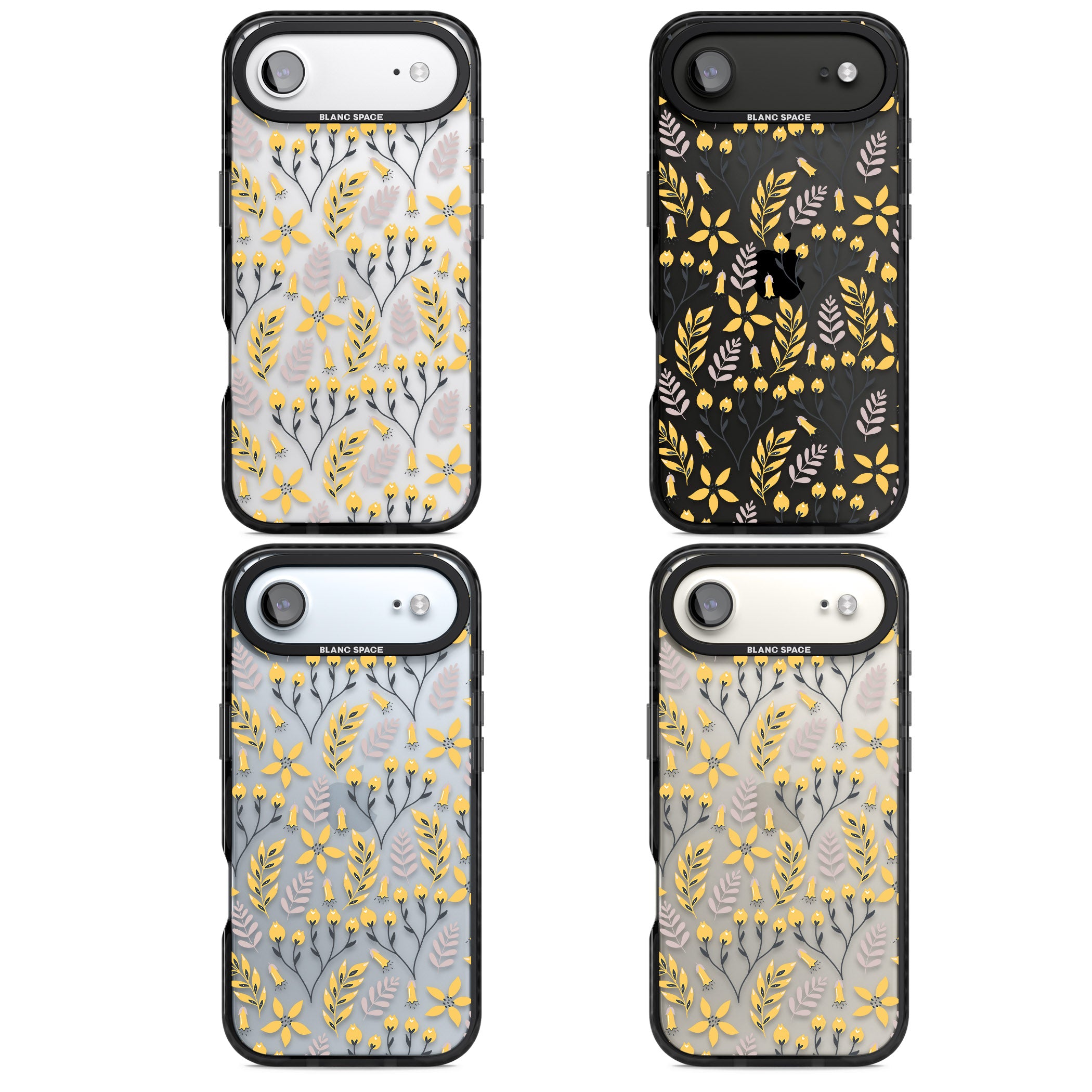 Yellow Floral Vibrance iPhone 17 Air Impact Black Phone Case APT Impact Protection