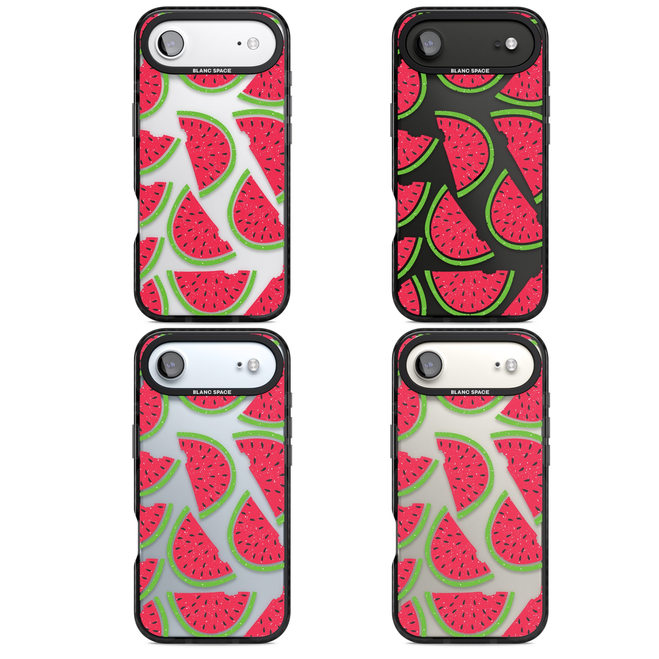 Watermelon Pattern iPhone 17 Air Impact Black Phone Case APT Impact Protection