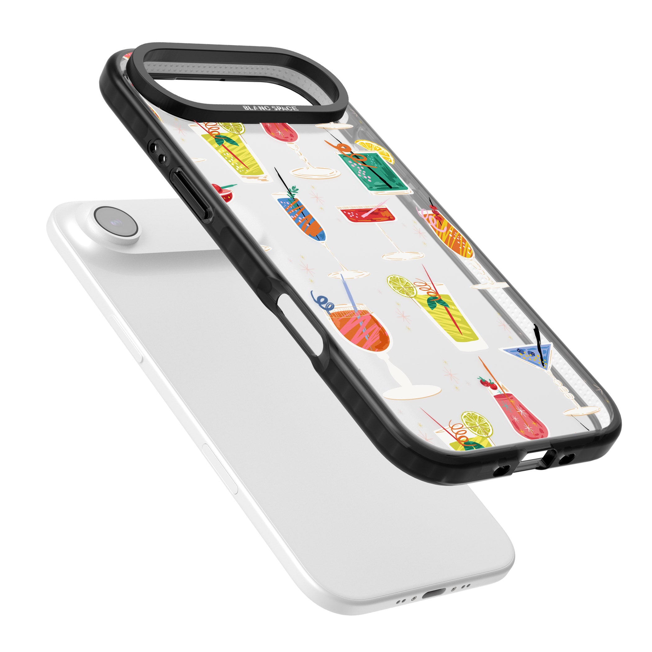 Retro Cocktails iPhone 17 Air Impact Black Phone Case Colours
