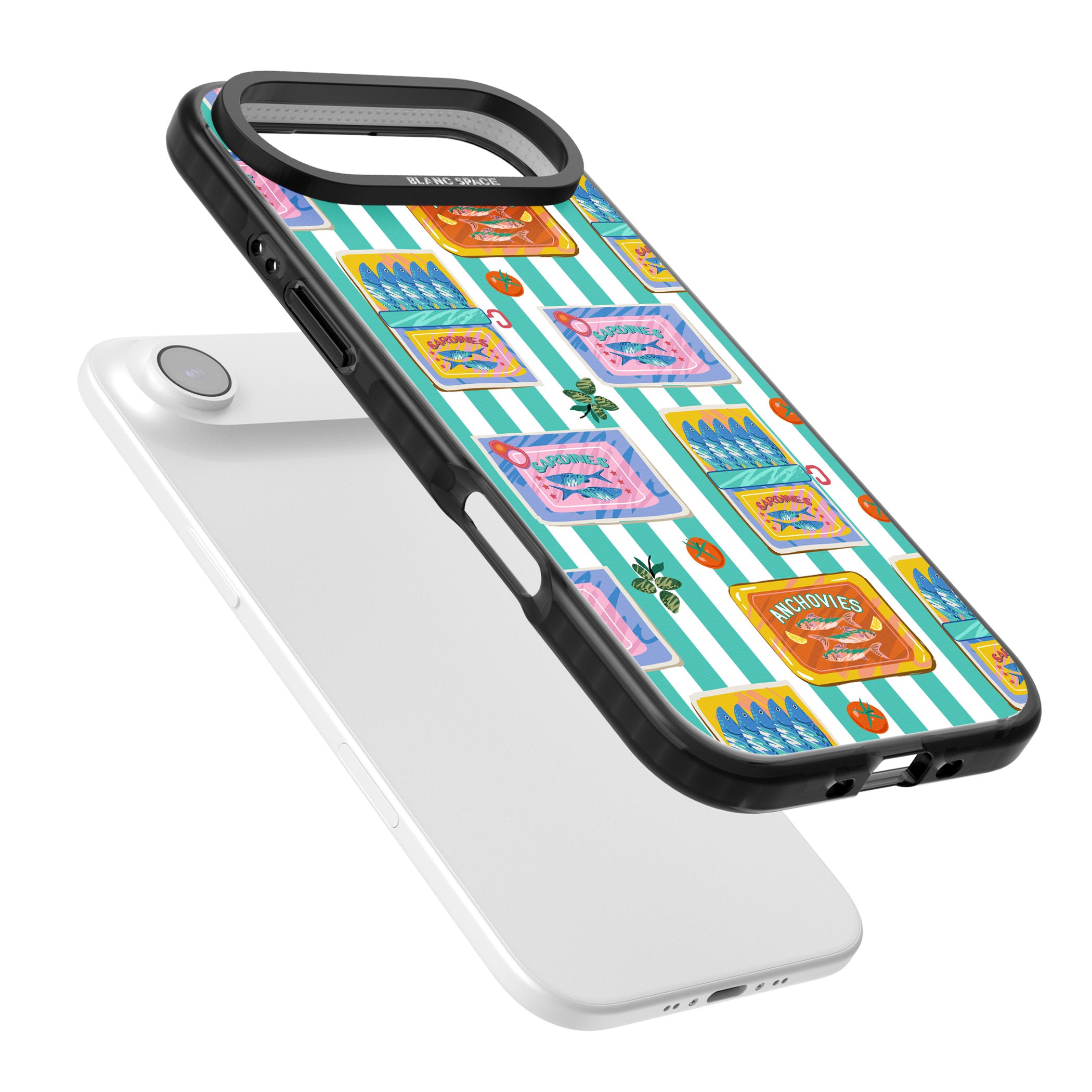 Sardine & Anchovy Stripes iPhone 17 Air Impact Black Phone Case Colours