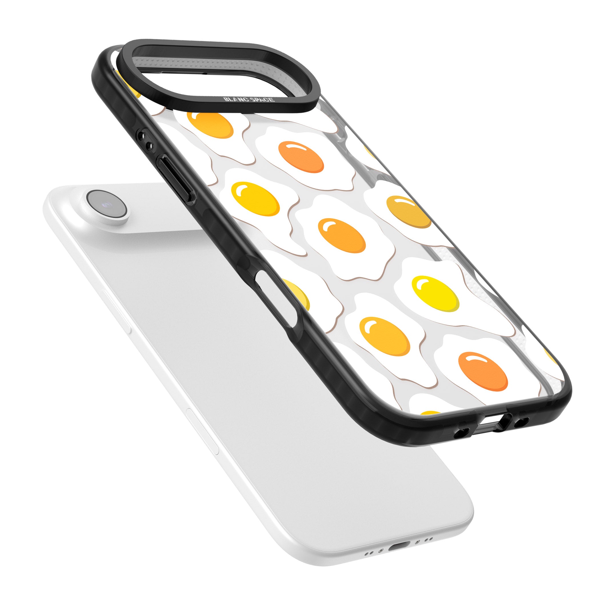 Fried Egg Pattern iPhone 17 Air Impact Black Phone Case Colours