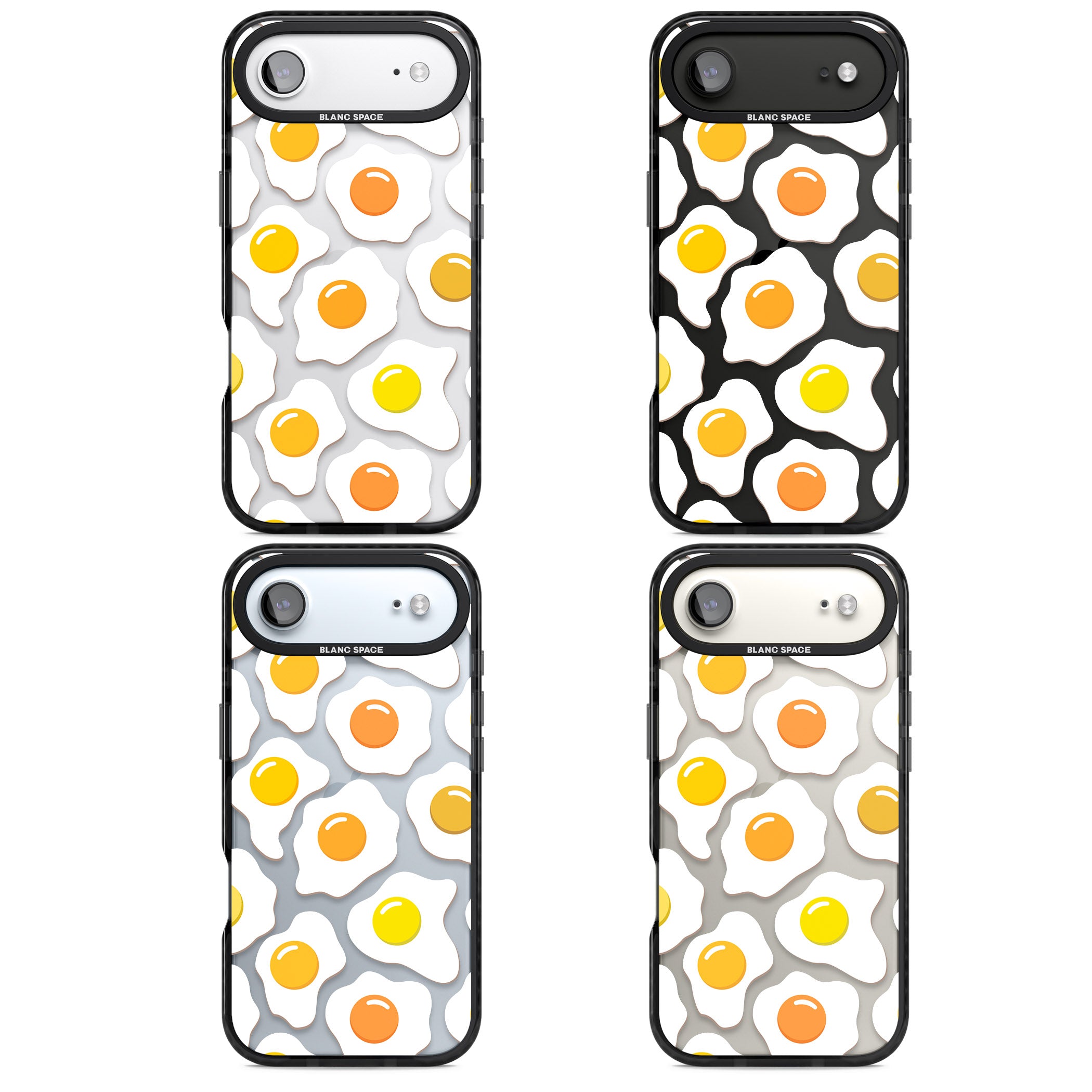 Fried Egg Pattern iPhone 17 Air Impact Black Phone Case APT Impact Protection