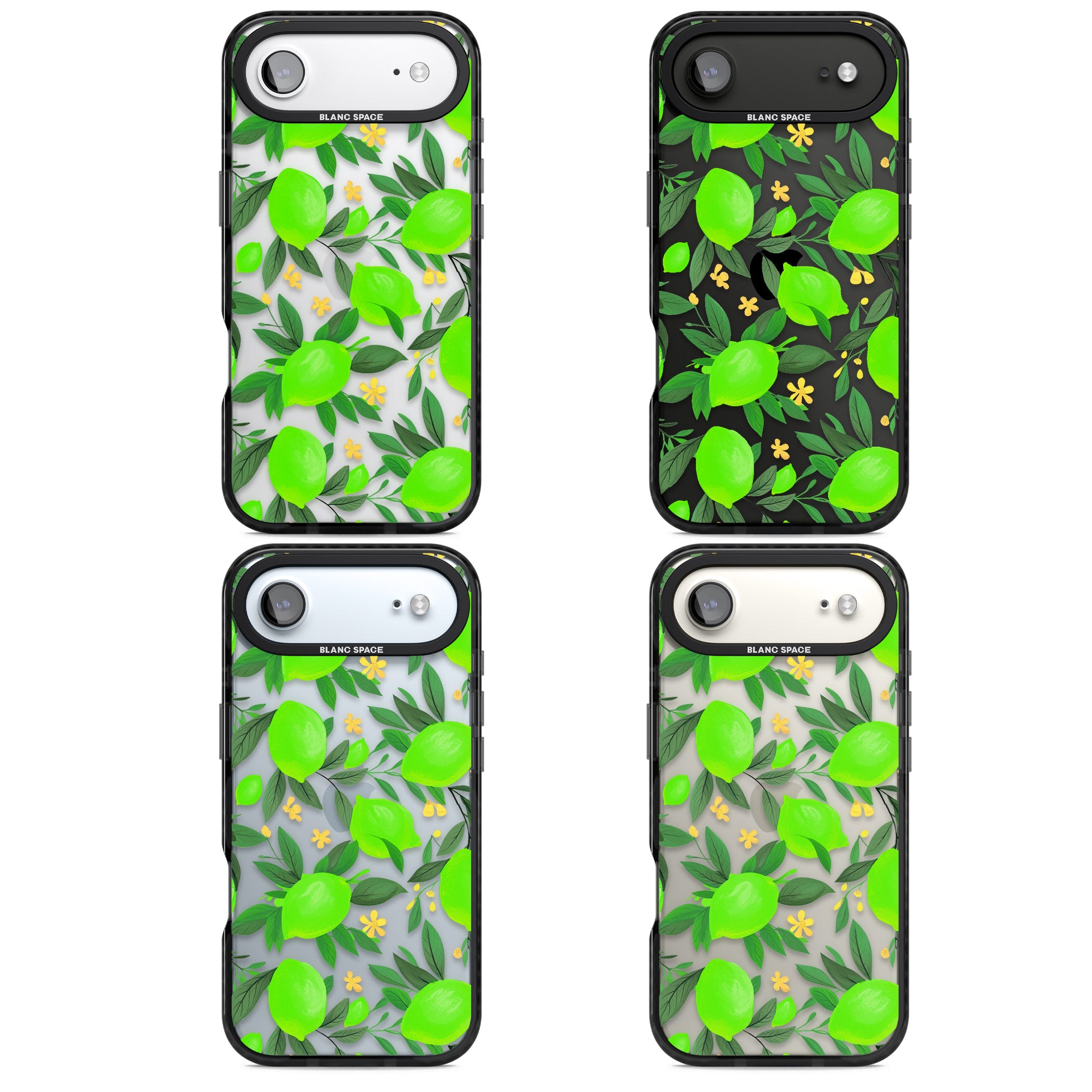 Lime Pattern iPhone 17 Air Impact Black Phone Case APT Impact Protection