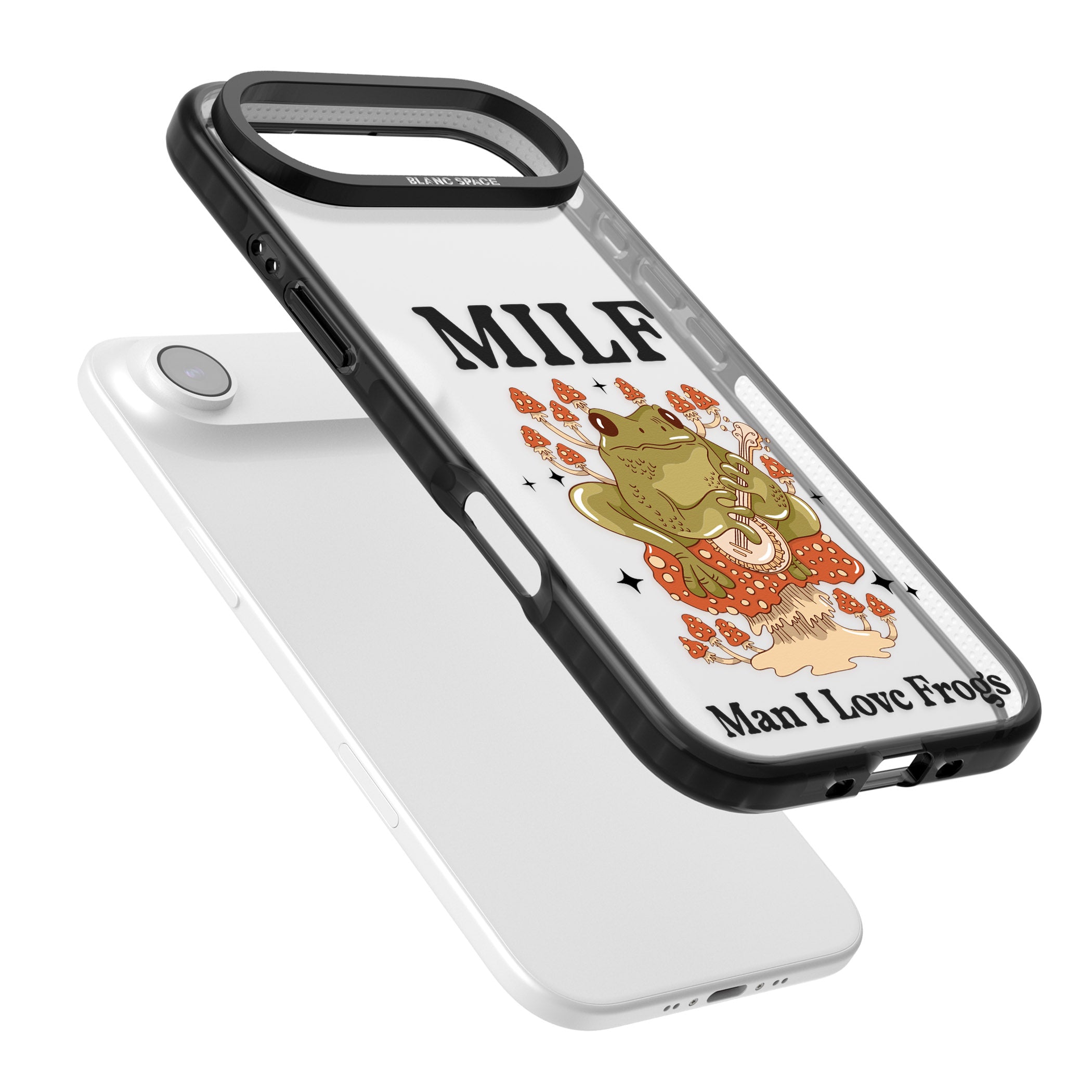 Man I Love Frogs iPhone 17 Air Impact Black Phone Case Colours