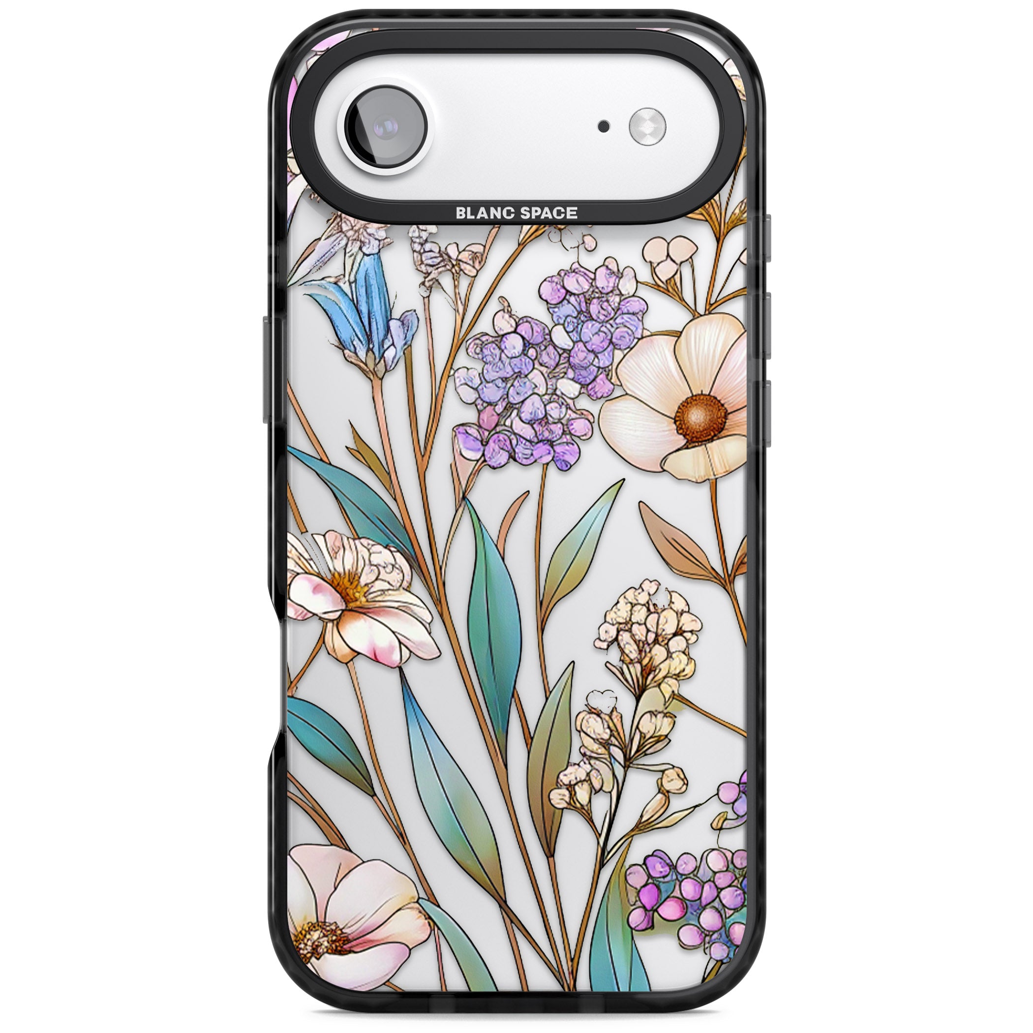 Glass Wildflower Mix iPhone 17 Air Impact Black Phone Case
