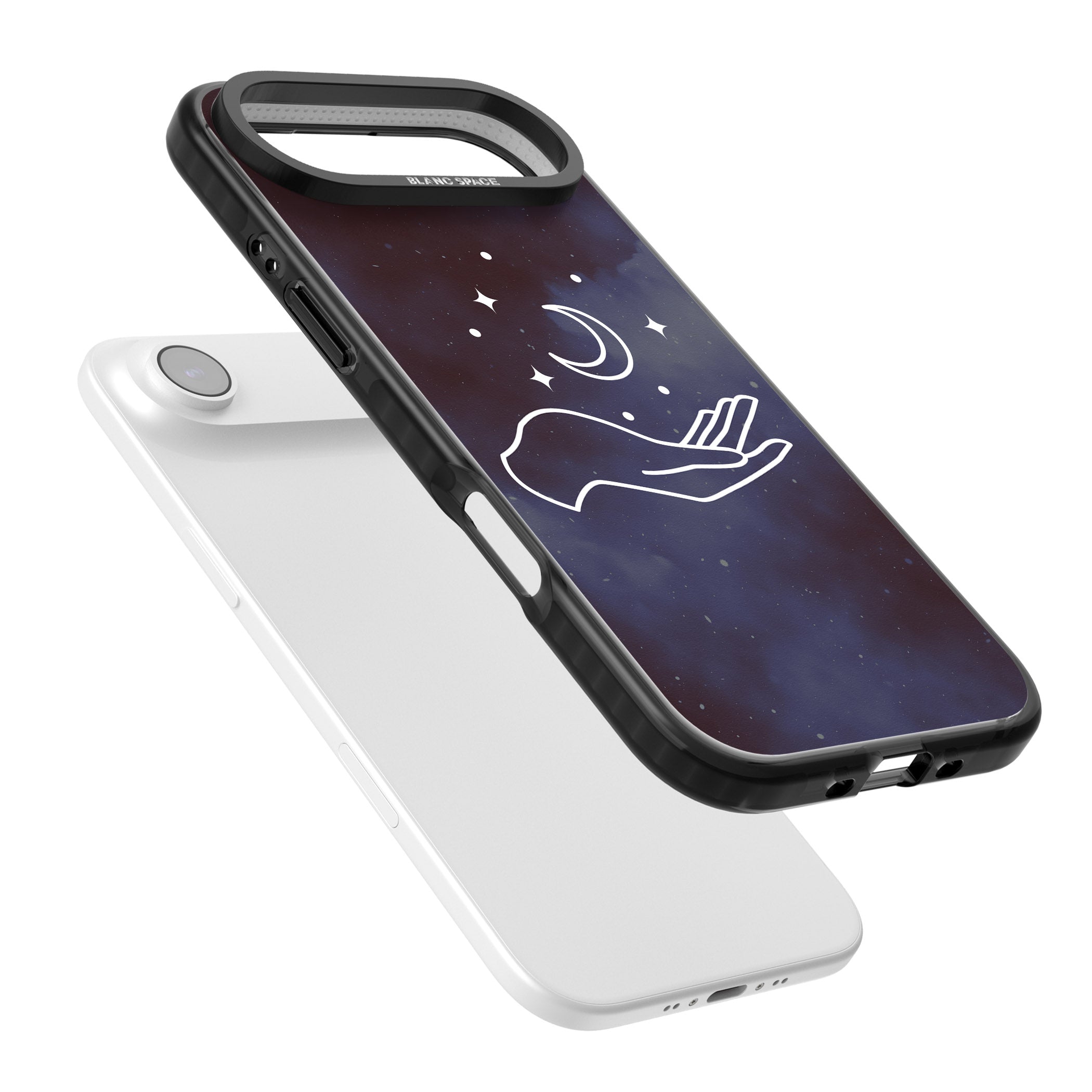 Celestial Hand & Moon iPhone 17 Air Impact Black Phone Case Colours