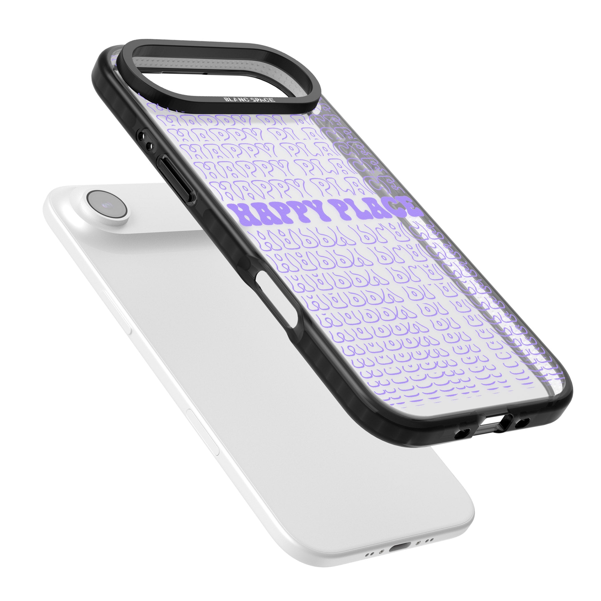 Happy Place (Purple) iPhone 17 Air Impact Black Phone Case Colours