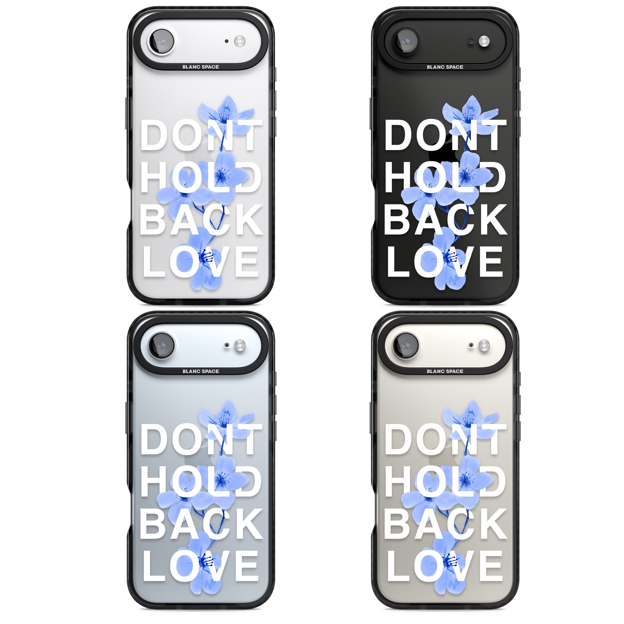 Don'T Hold Back Love Blue & White iPhone 17 Air Impact Black Phone Case APT Impact Protection