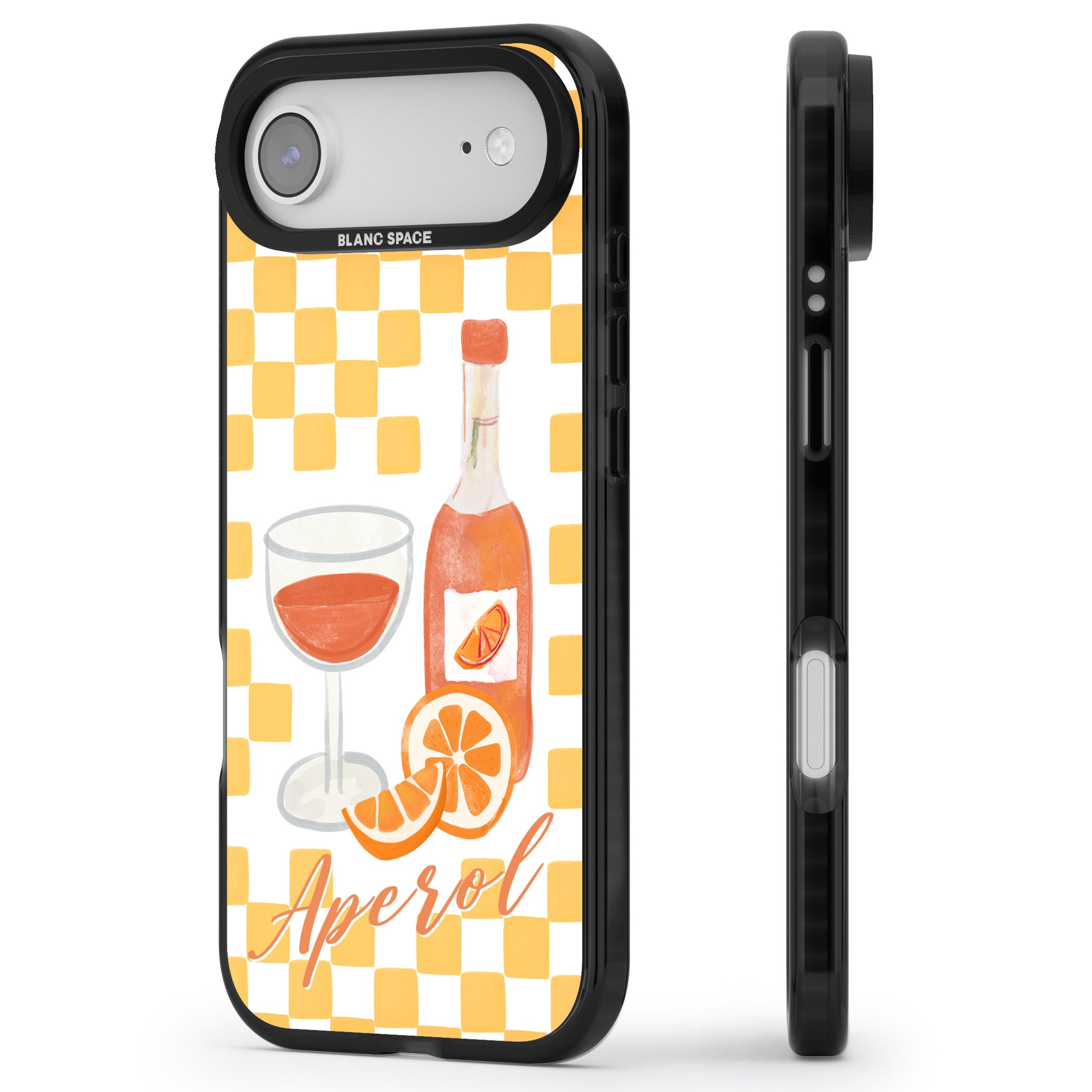 Checked Spritz iPhone 17 Air Impact Black Phone Case Side Profile