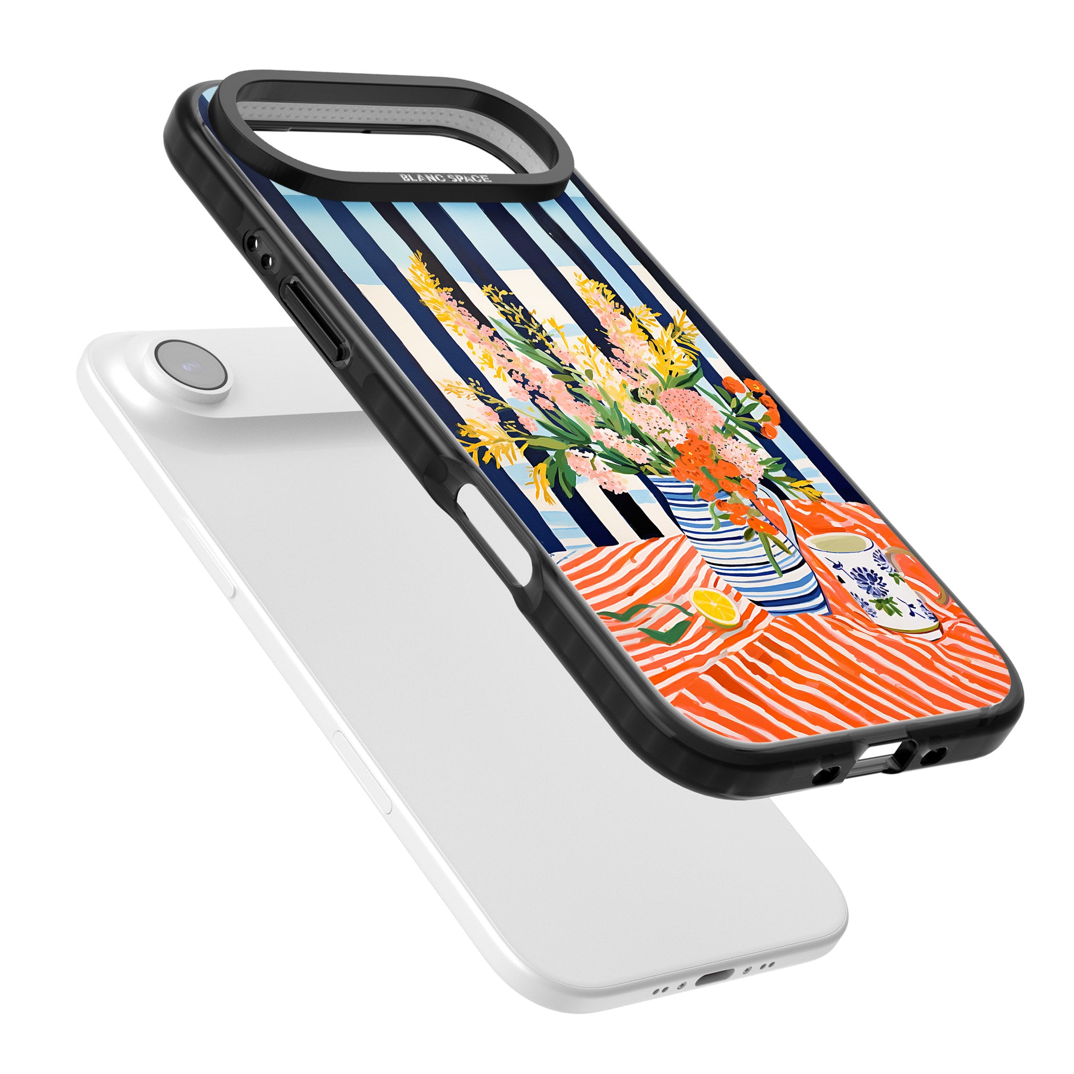 Seaside Flowers iPhone 17 Air Impact Black Phone Case Colours