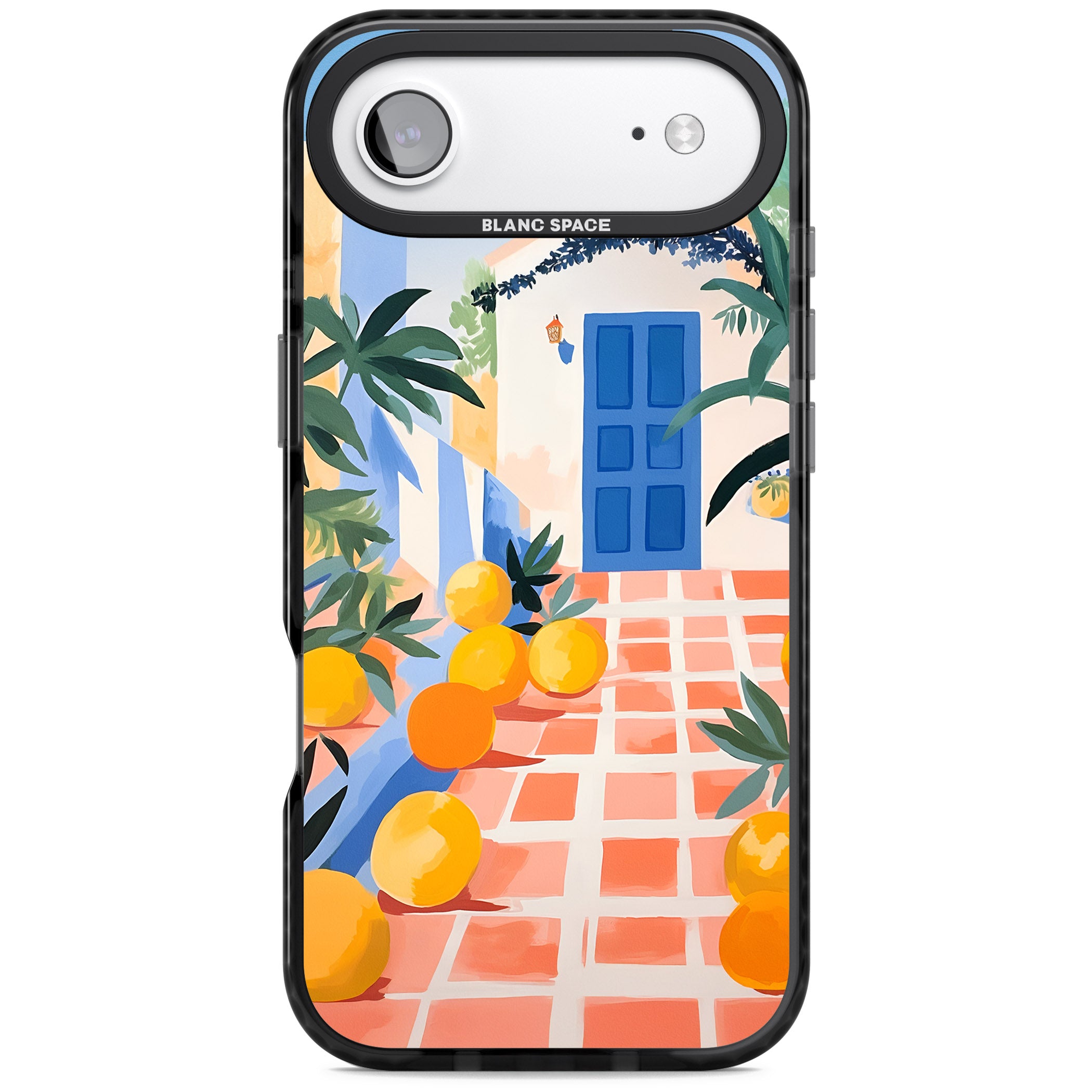 Greek Courtyard iPhone 17 Air Impact Black Phone Case