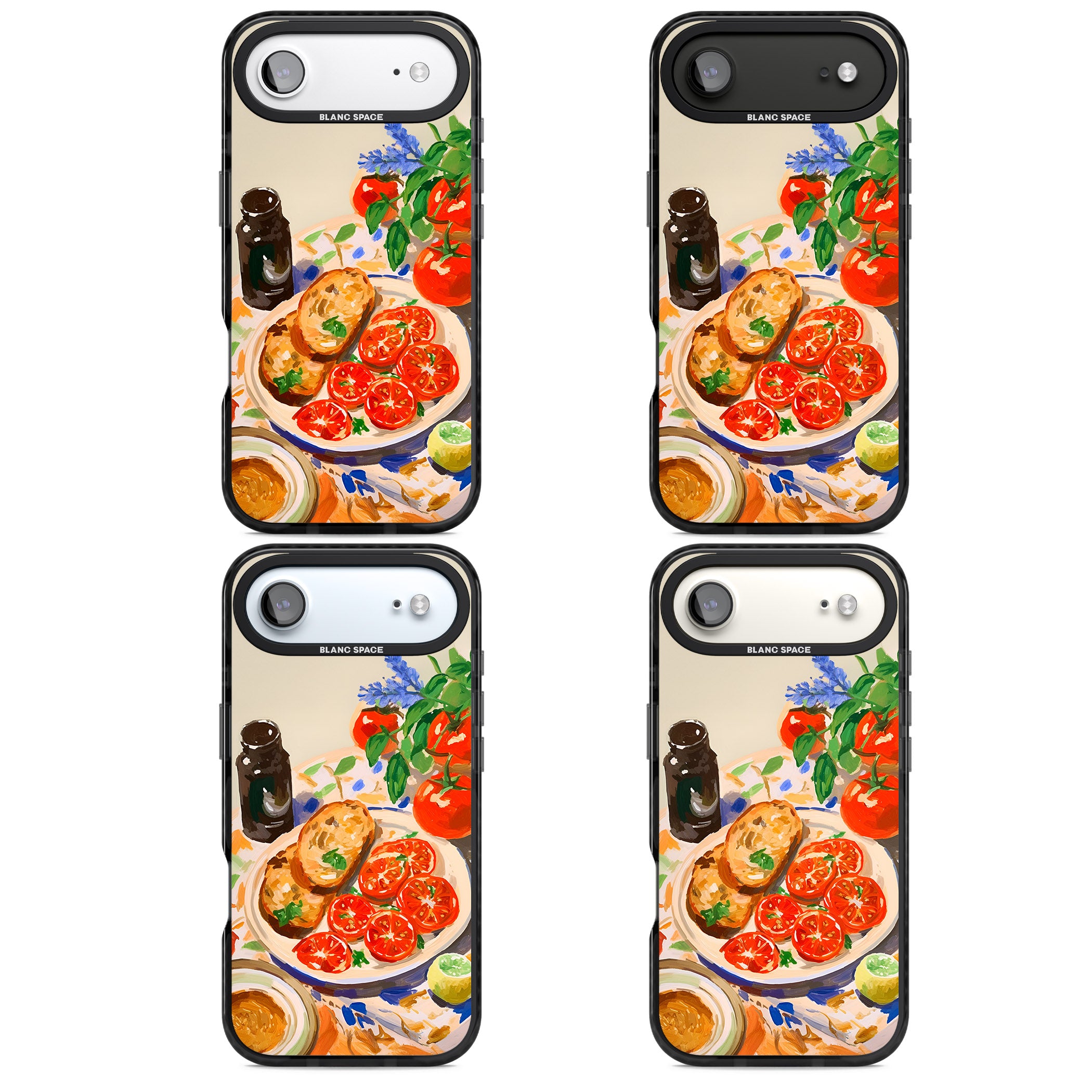Bruschetta & Tomatoes iPhone 17 Air Impact Black Phone Case APT Impact Protection
