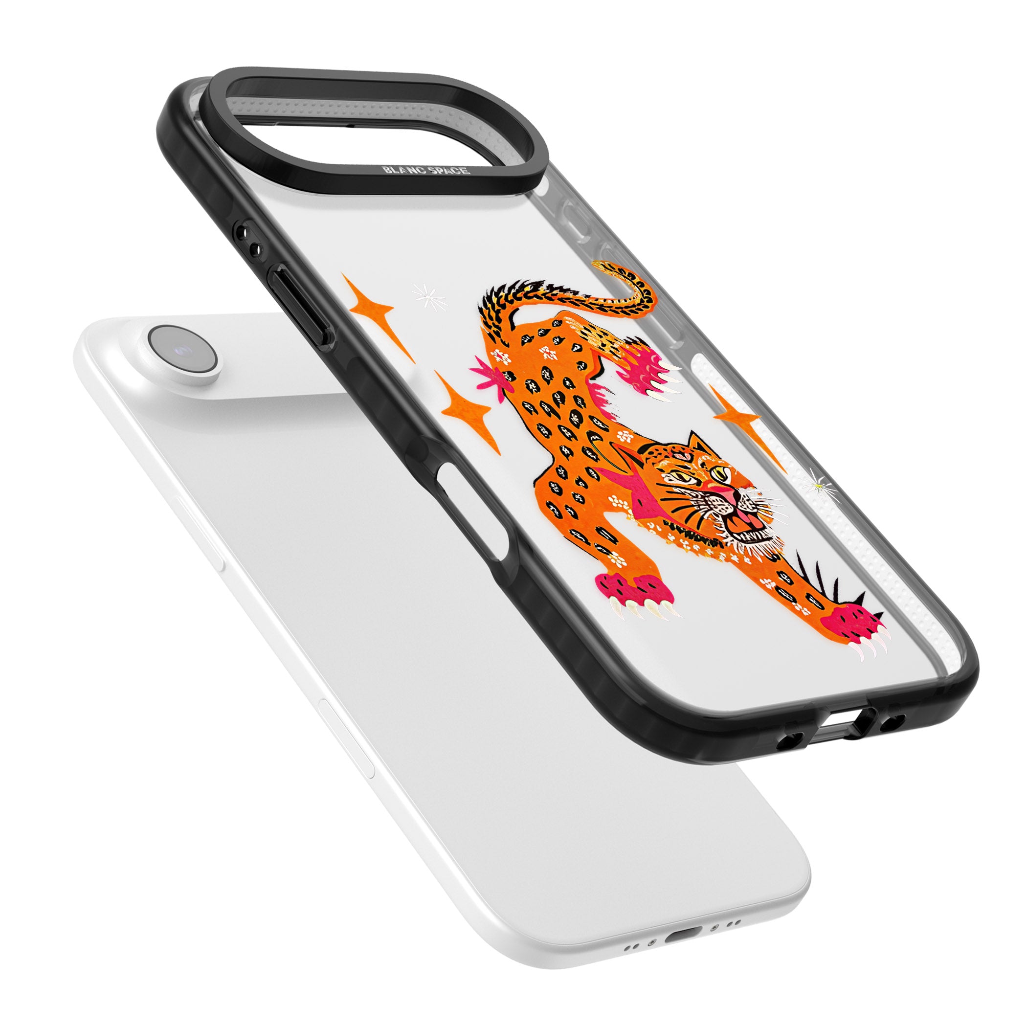 Fierce Jaguar Clear iPhone 17 Air Impact Black Phone Case Colours