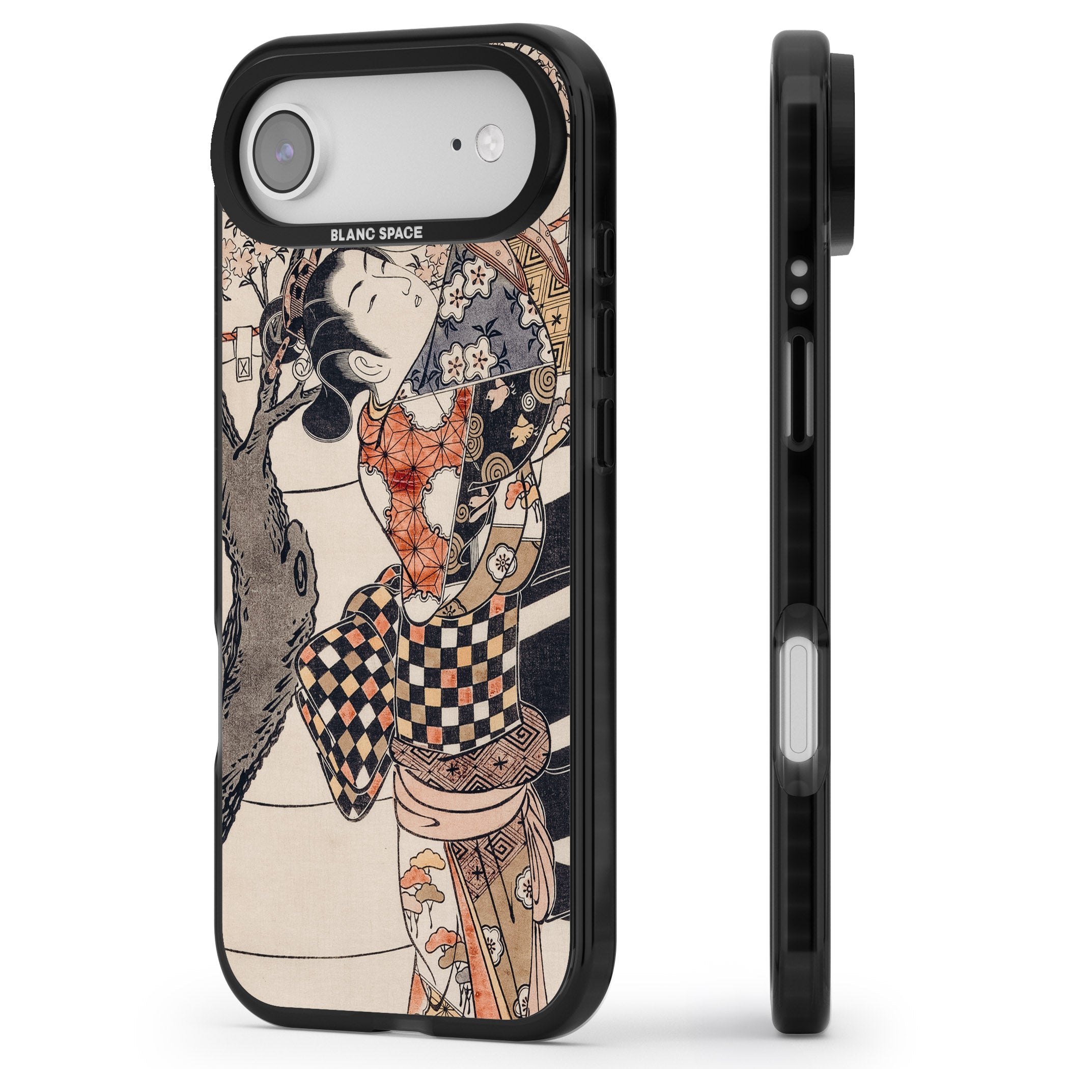 Vintage Japan iPhone 17 Air Impact Black Phone Case Side Profile