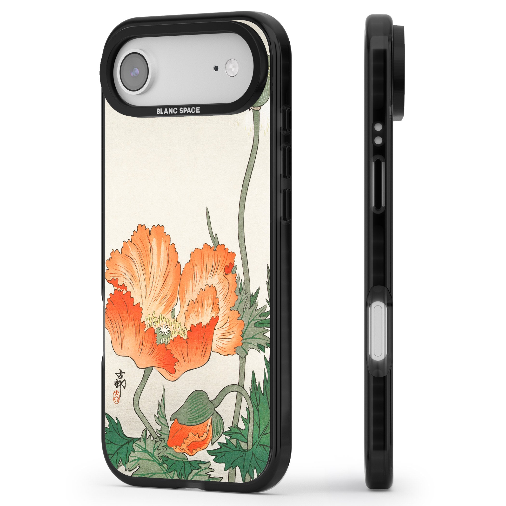 Birds And Plants By Ohara Koson iPhone 17 Air Impact Black Phone Case Side Profile