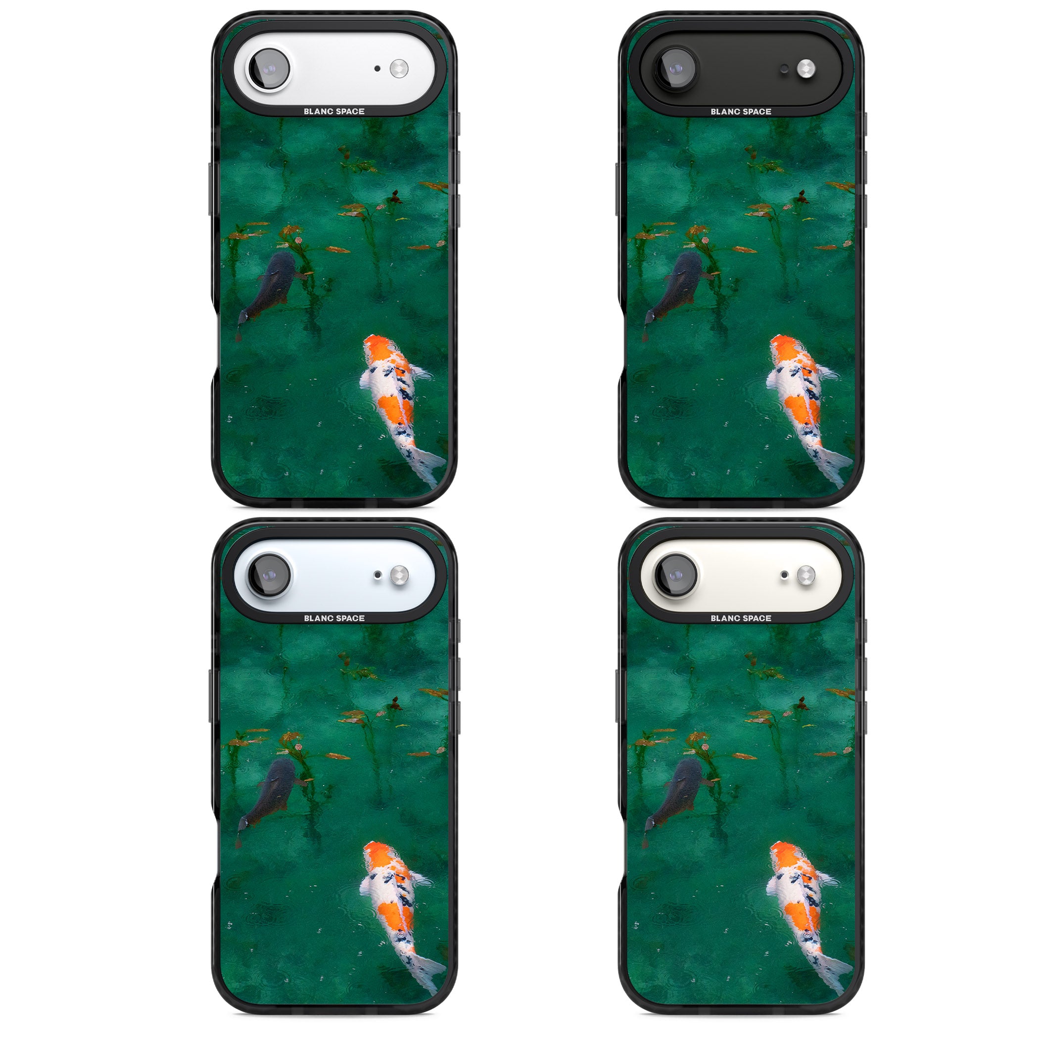 Koi Fish iPhone 17 Air Impact Black Phone Case APT Impact Protection