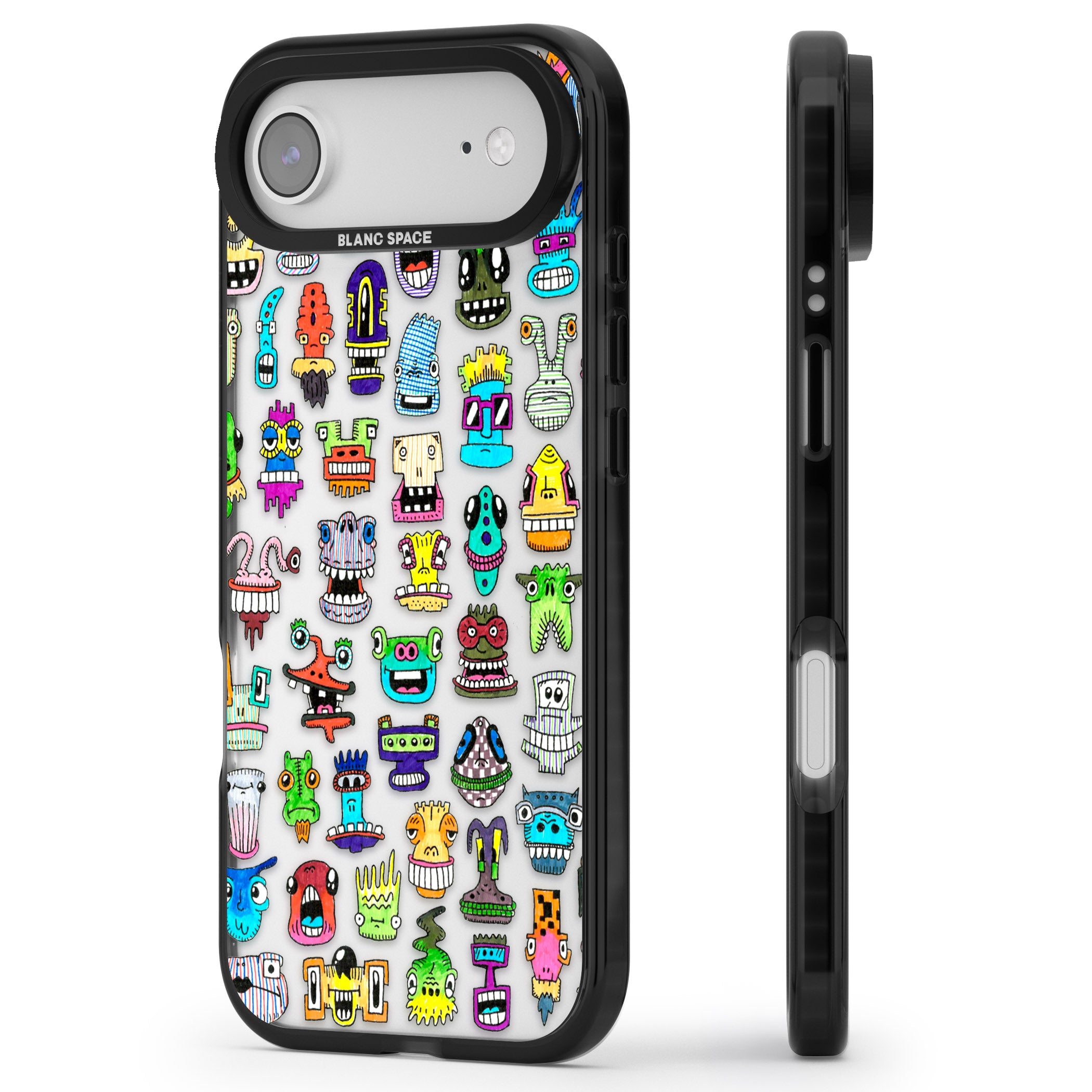 Familiar Faces iPhone 17 Air Impact Black Phone Case Side Profile