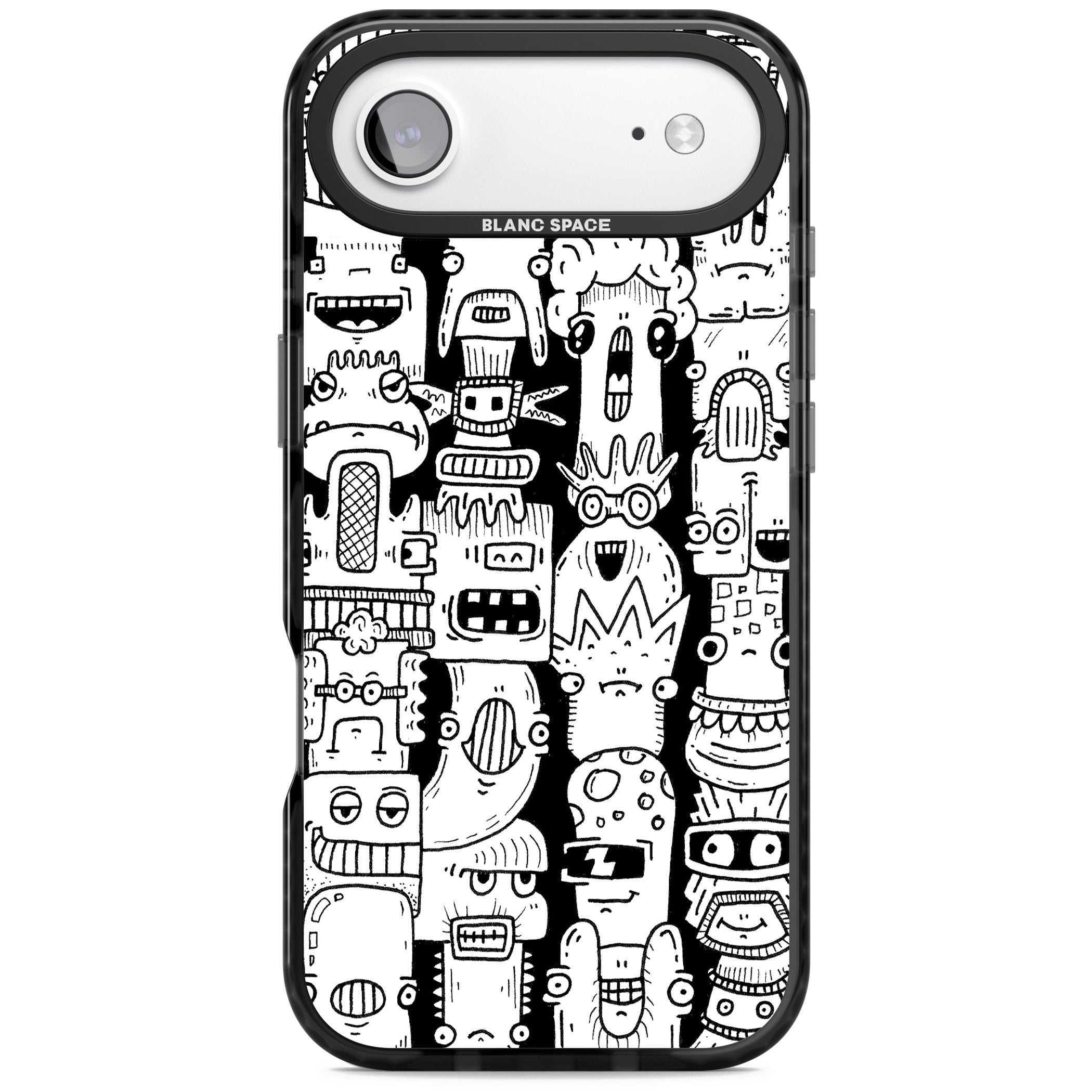 Monochrome Heads iPhone 17 Air Impact Black Phone Case