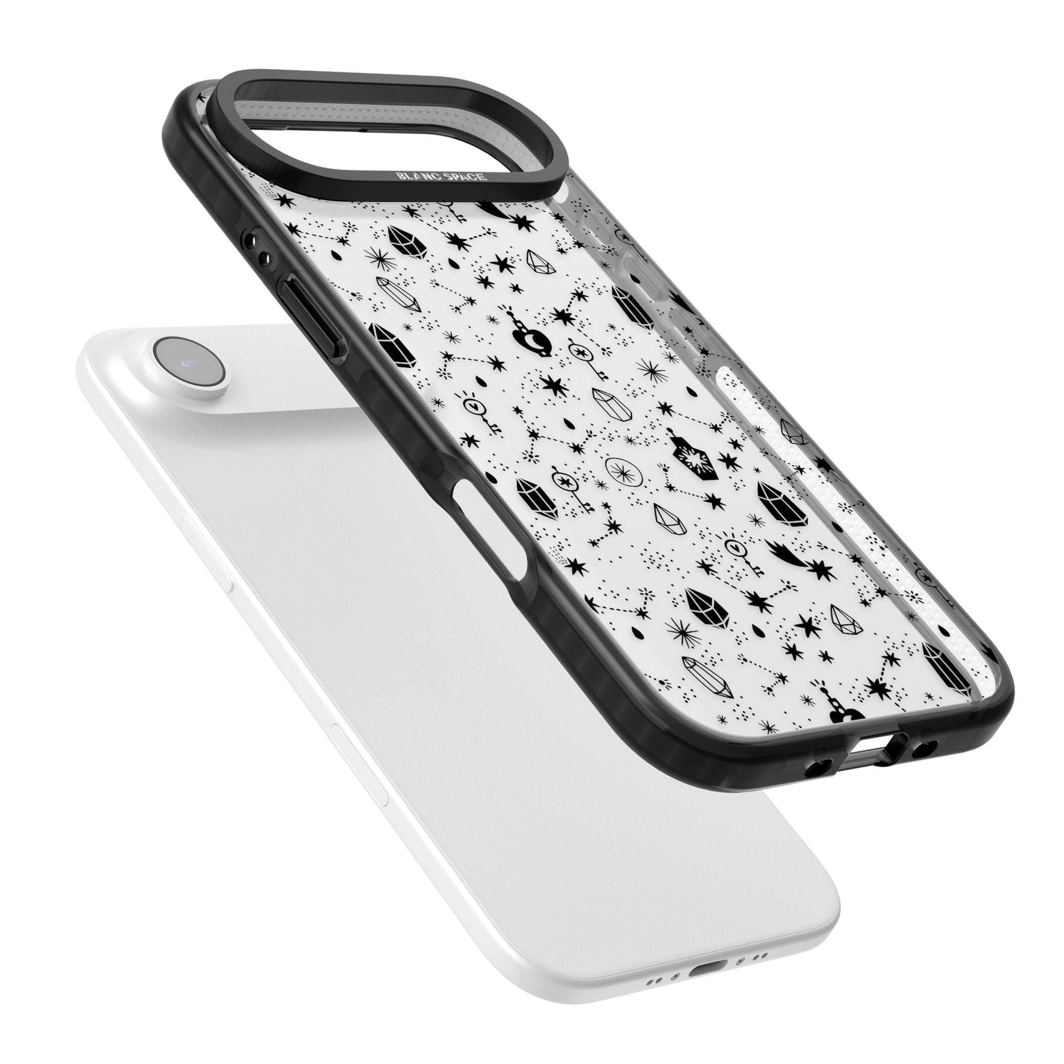 Black Cosmic Crystal iPhone 17 Air Impact Black Phone Case Colours