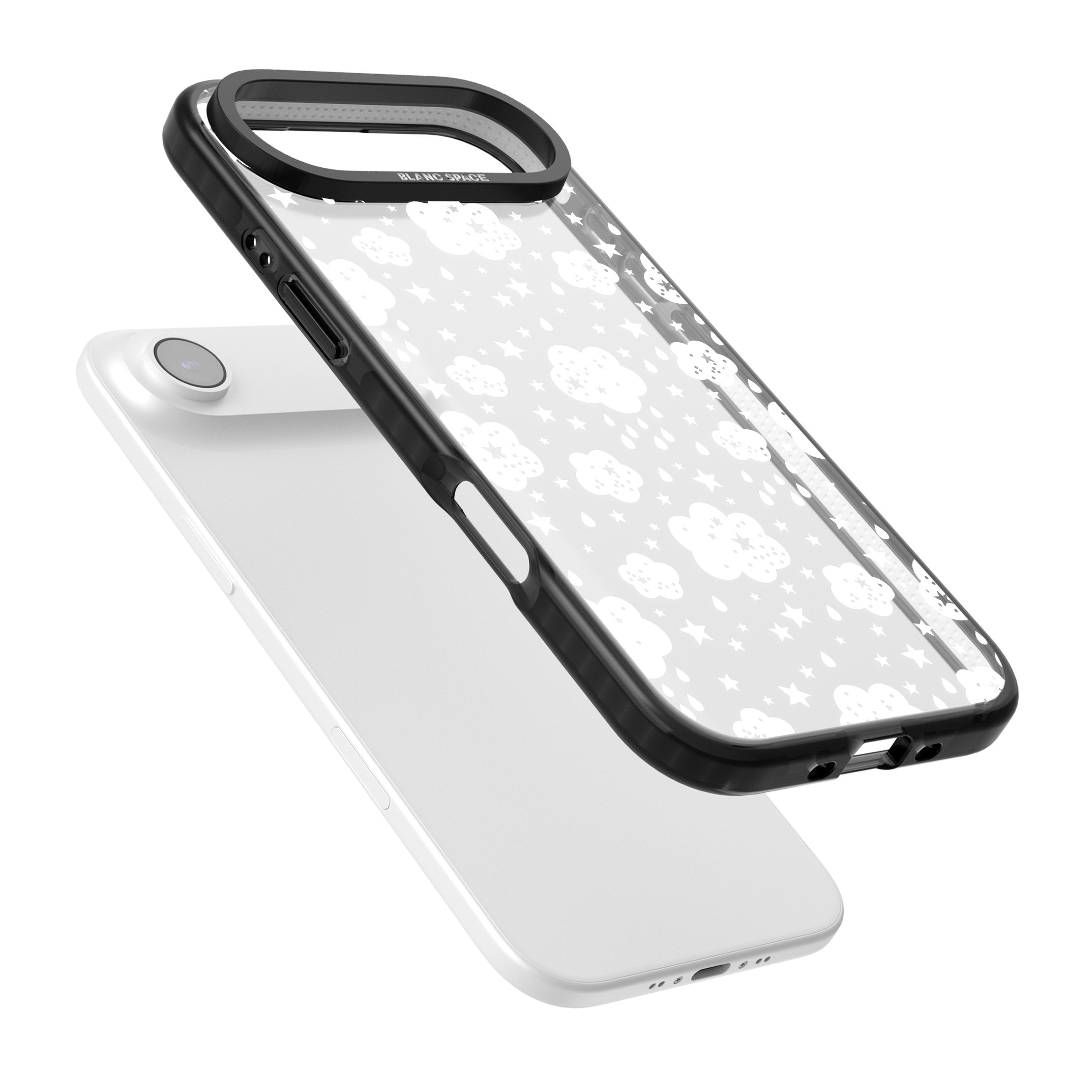 Starry Rain Clouds iPhone 17 Air Impact Black Phone Case Colours