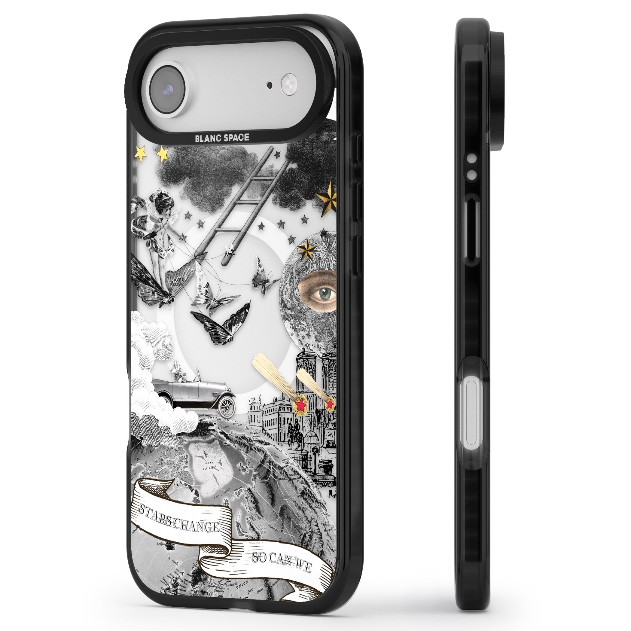 Stars Change So Can We iPhone 17 Air Impact Pro Black Phone Case Side Profile