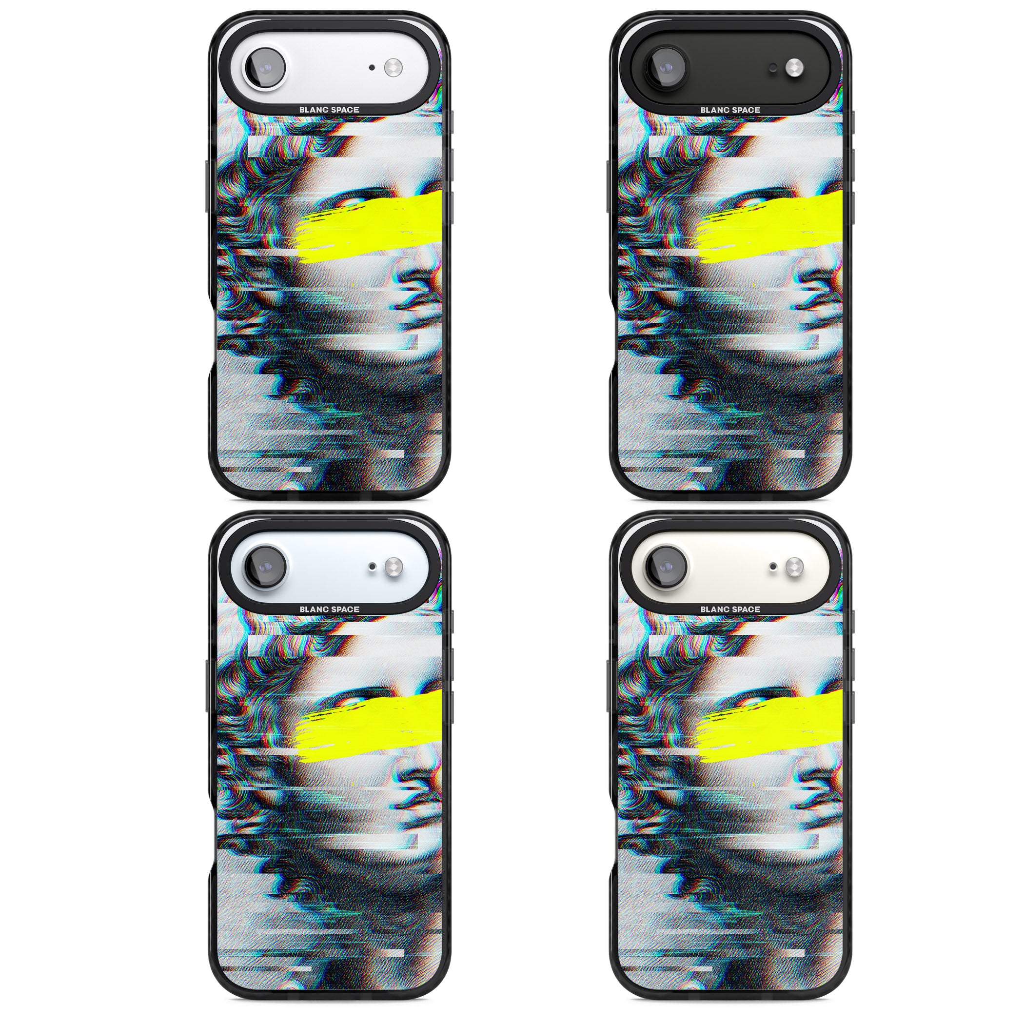 Glitched Fragment iPhone 17 Air Impact Pro Black Phone Case APT Impact Protection