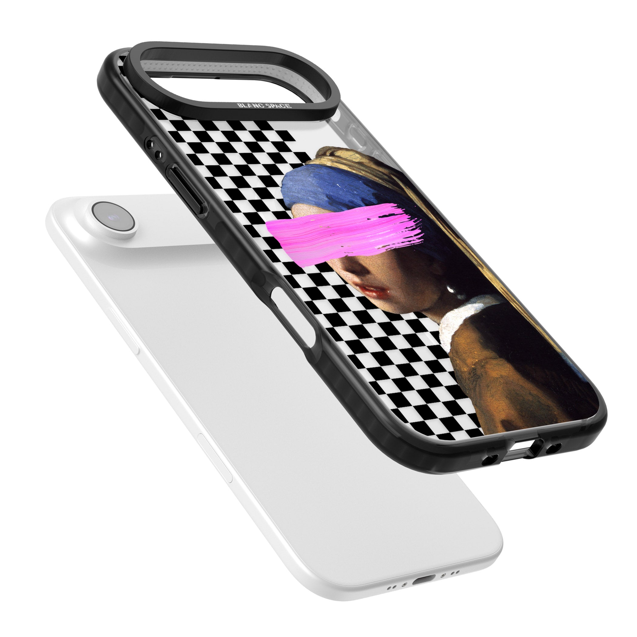 Abstract Pearl Girl iPhone 17 Air Impact Pro Black Phone Case Colours