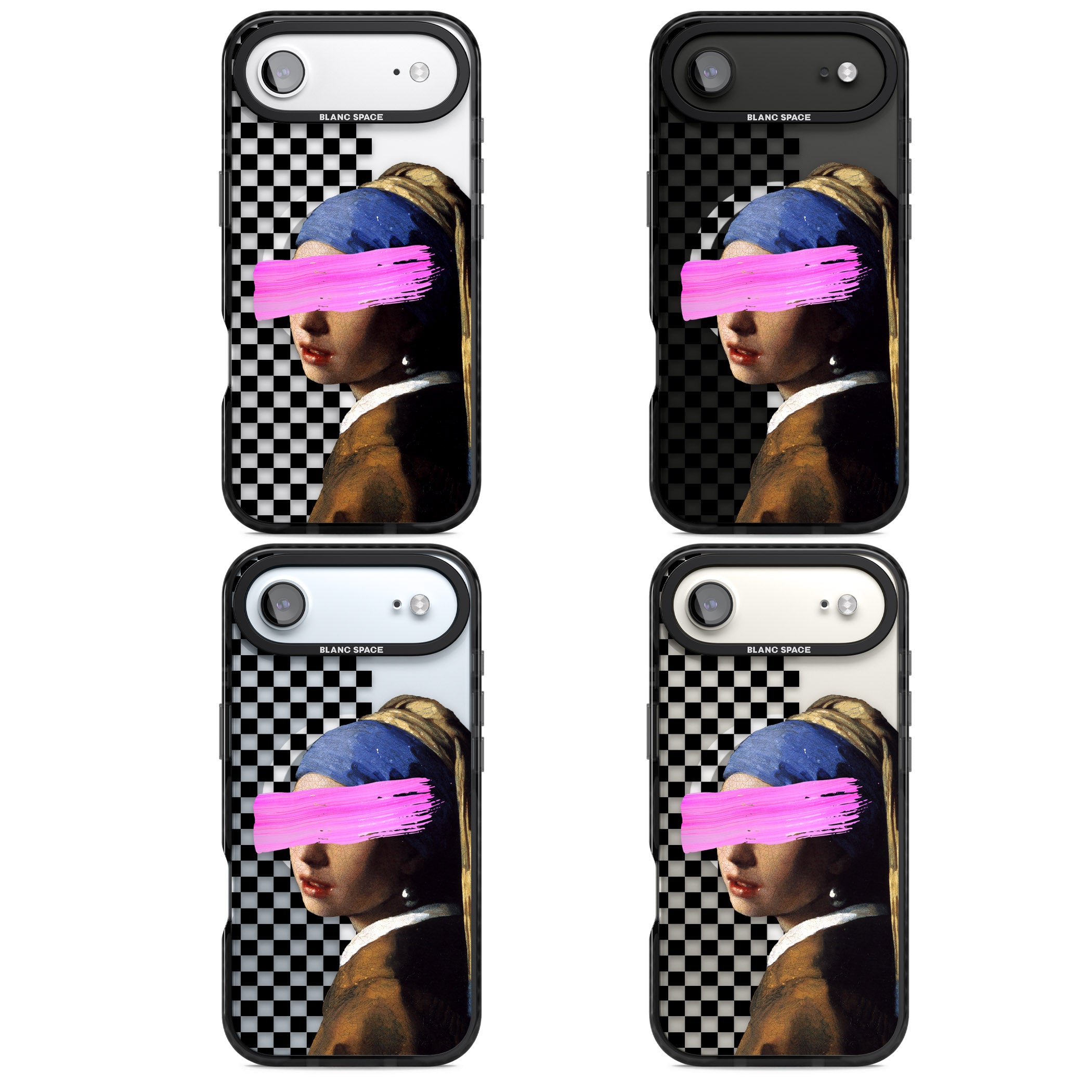 Abstract Pearl Girl iPhone 17 Air Impact Pro Black Phone Case APT Impact Protection