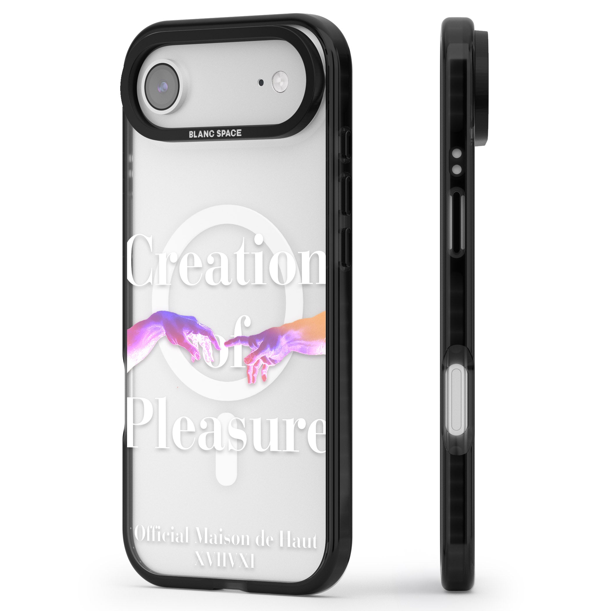 Creation Of Pleasure iPhone 17 Air Impact Pro Black Phone Case Side Profile