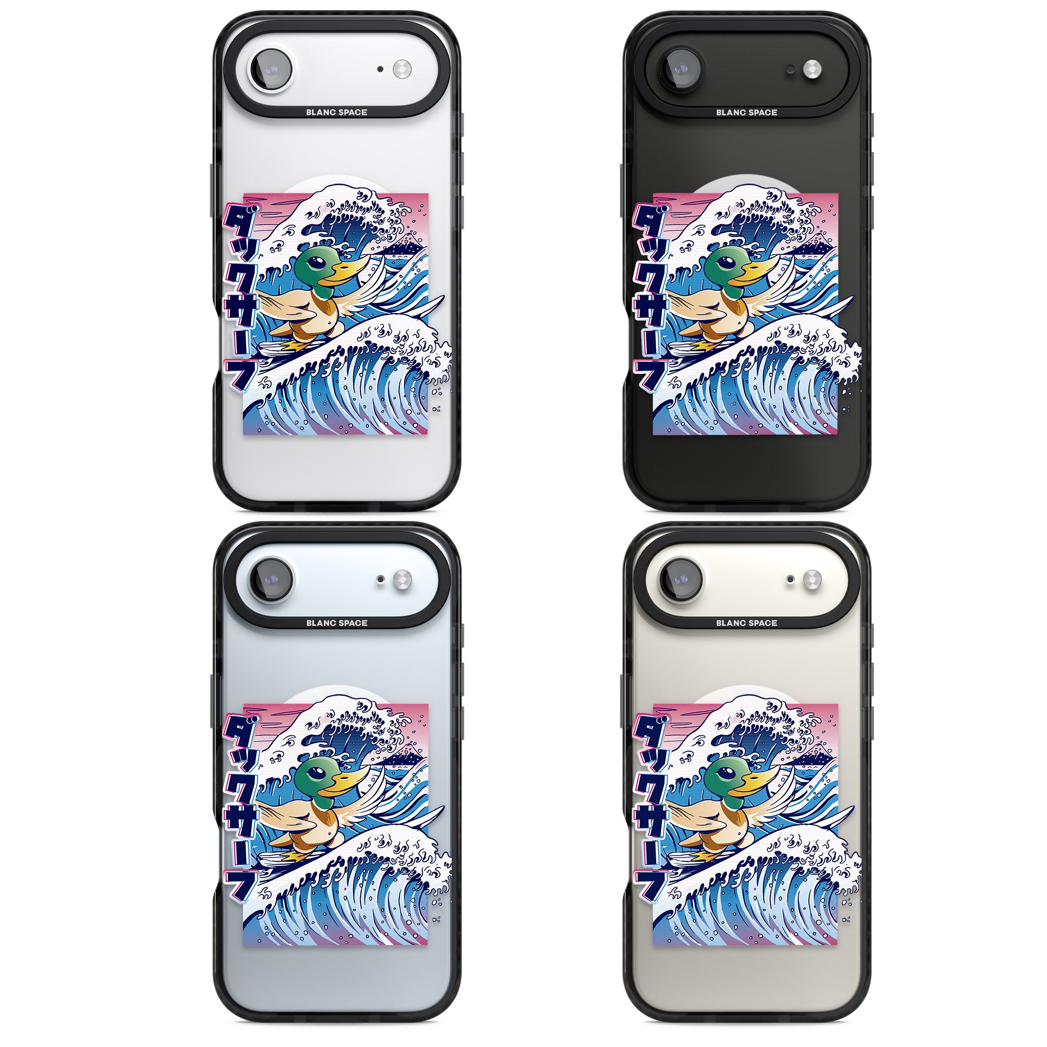Duck Surf iPhone 17 Air Impact Pro Black Phone Case APT Impact Protection