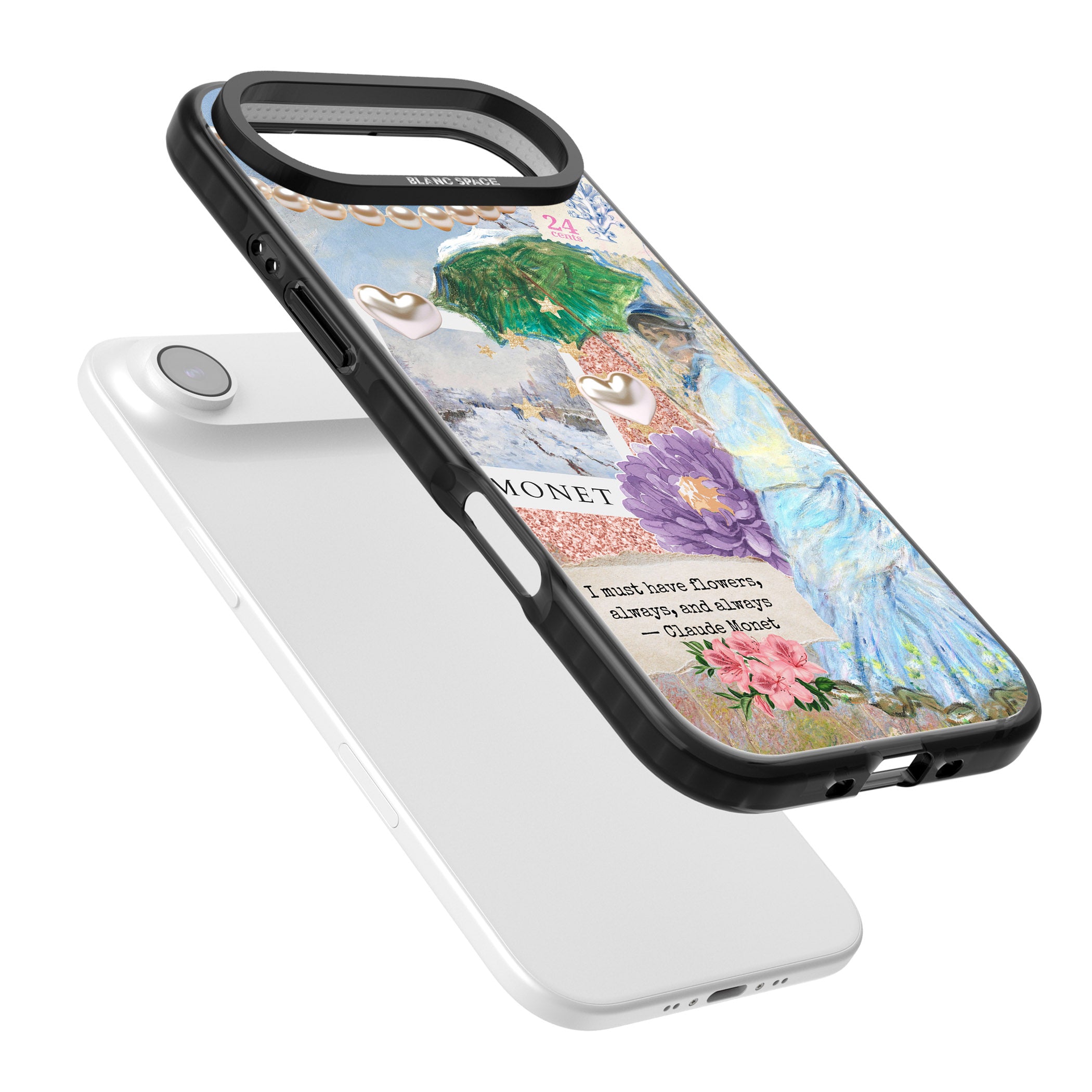 Monet 'Must Have Flowers' Collage iPhone 17 Air Impact Pro Black Phone Case Colours