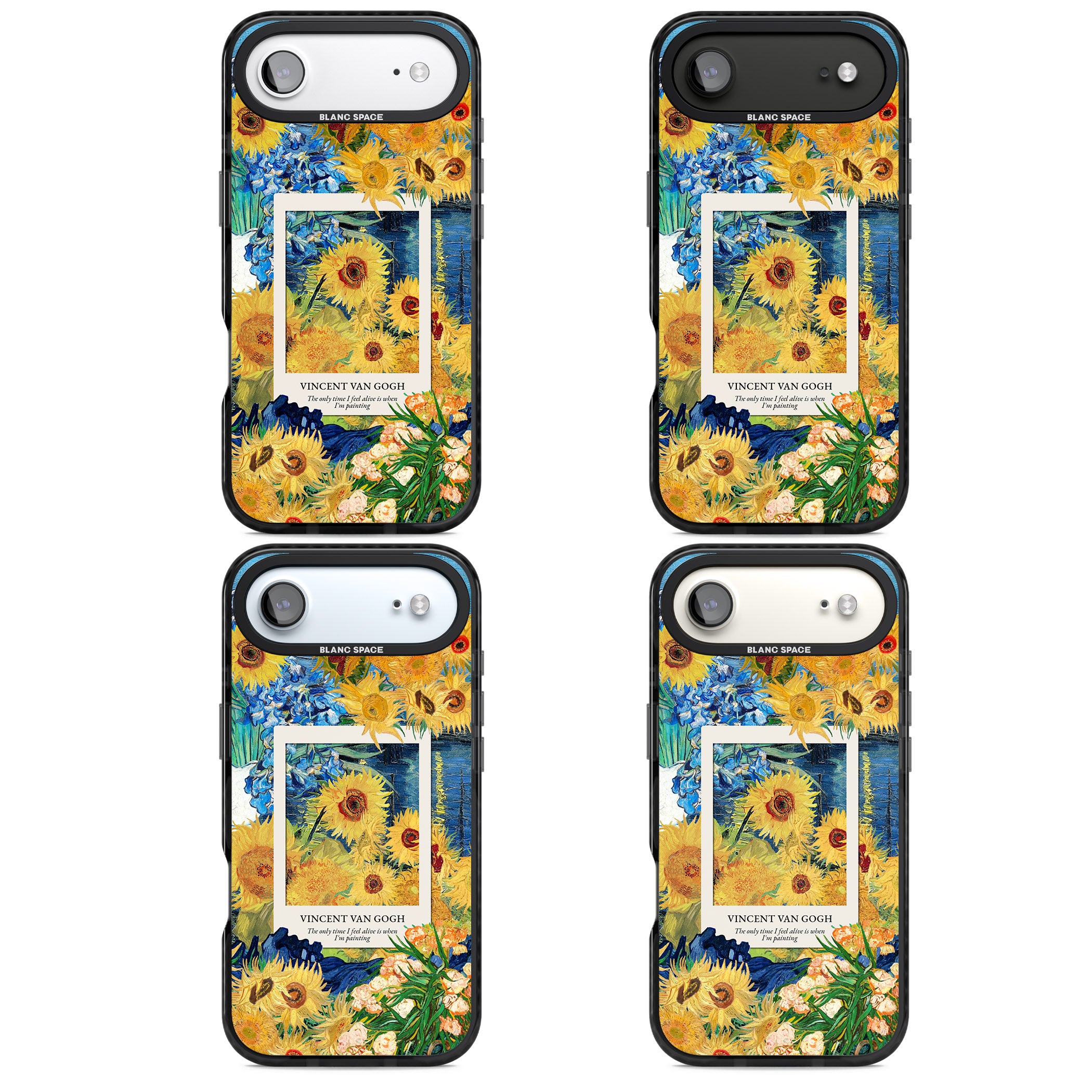 Van Gogh Sunflowers iPhone 17 Air Impact Pro Black Phone Case APT Impact Protection