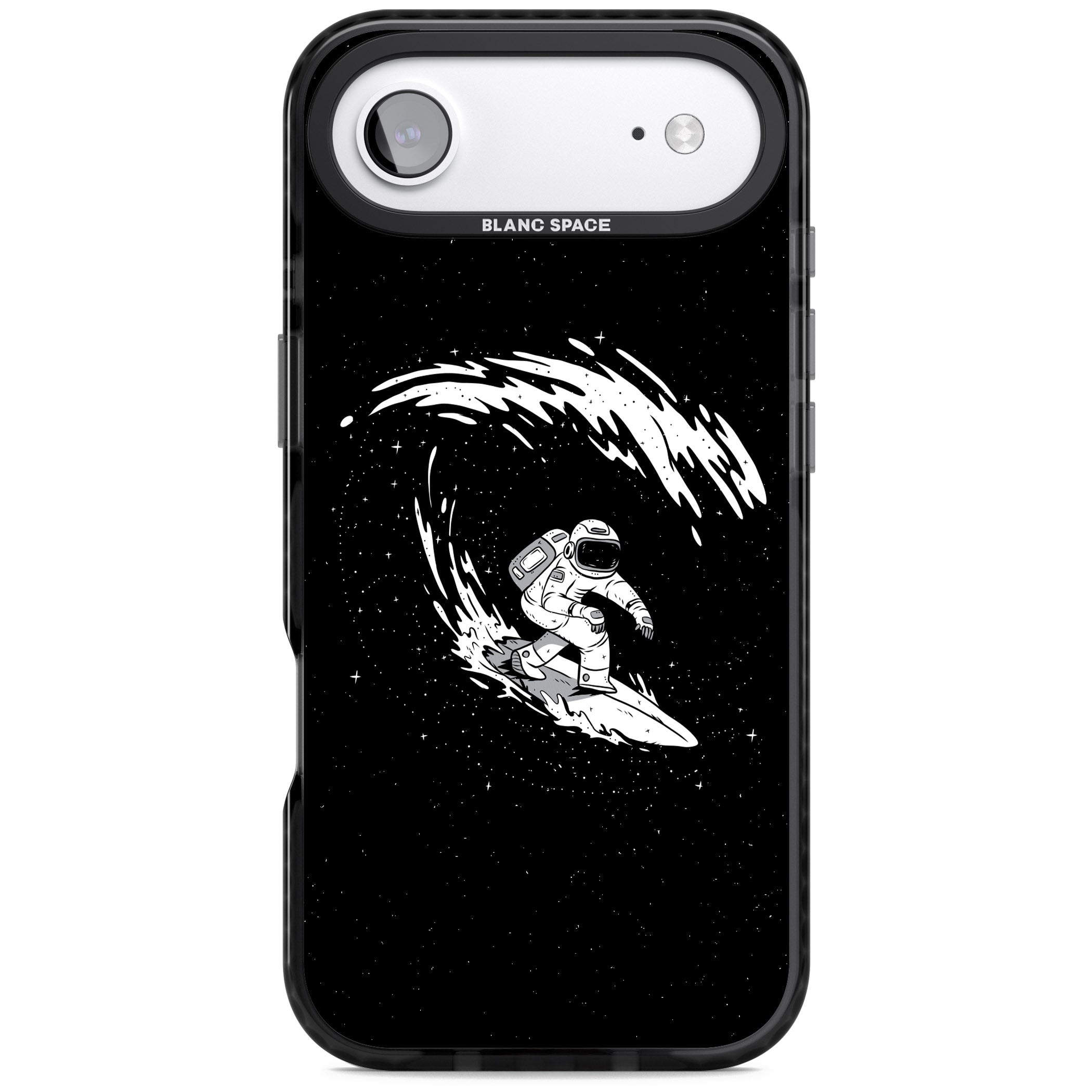 Cosmic Surf iPhone 17 Air Impact Pro Black Phone Case