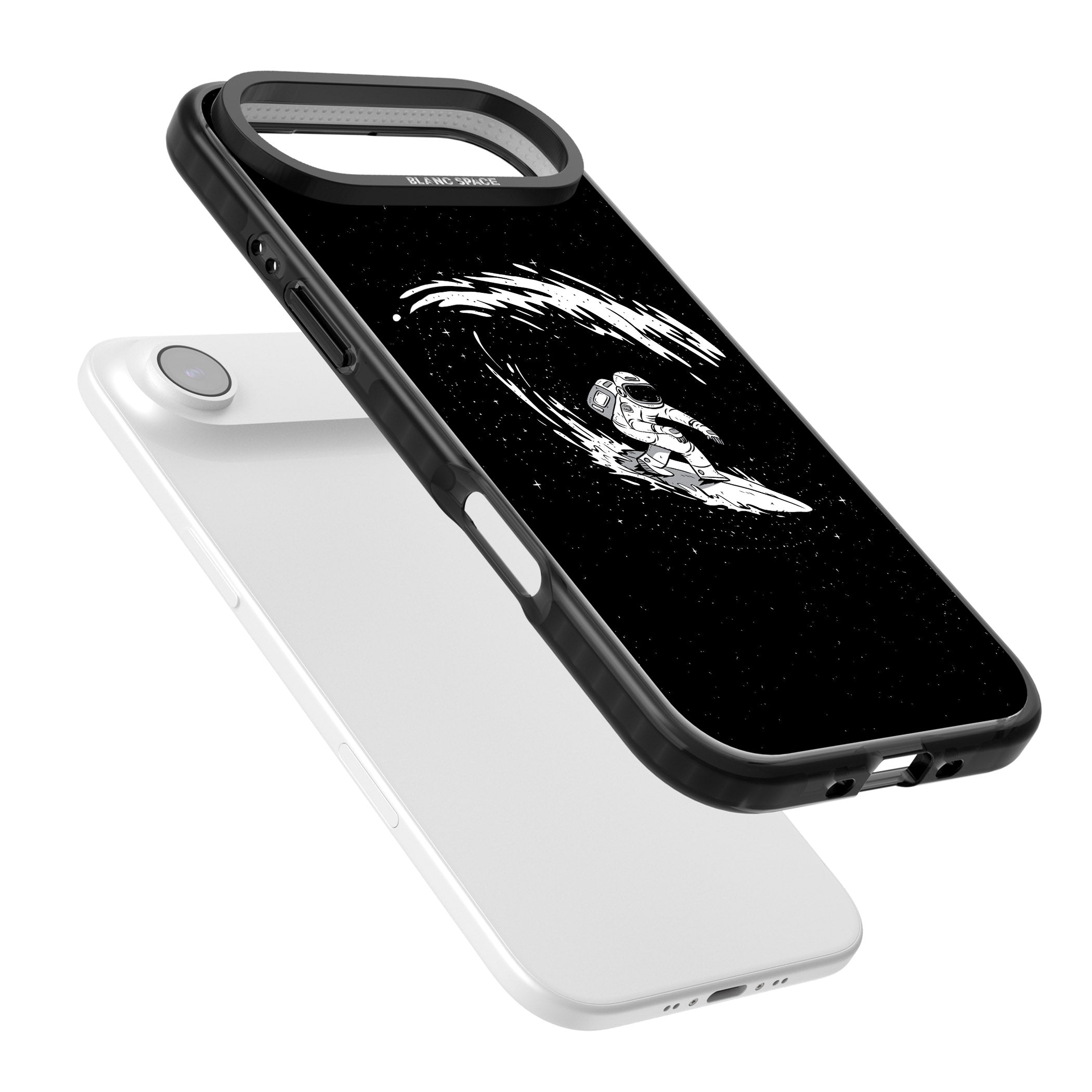 Cosmic Surf iPhone 17 Air Impact Pro Black Phone Case Colours