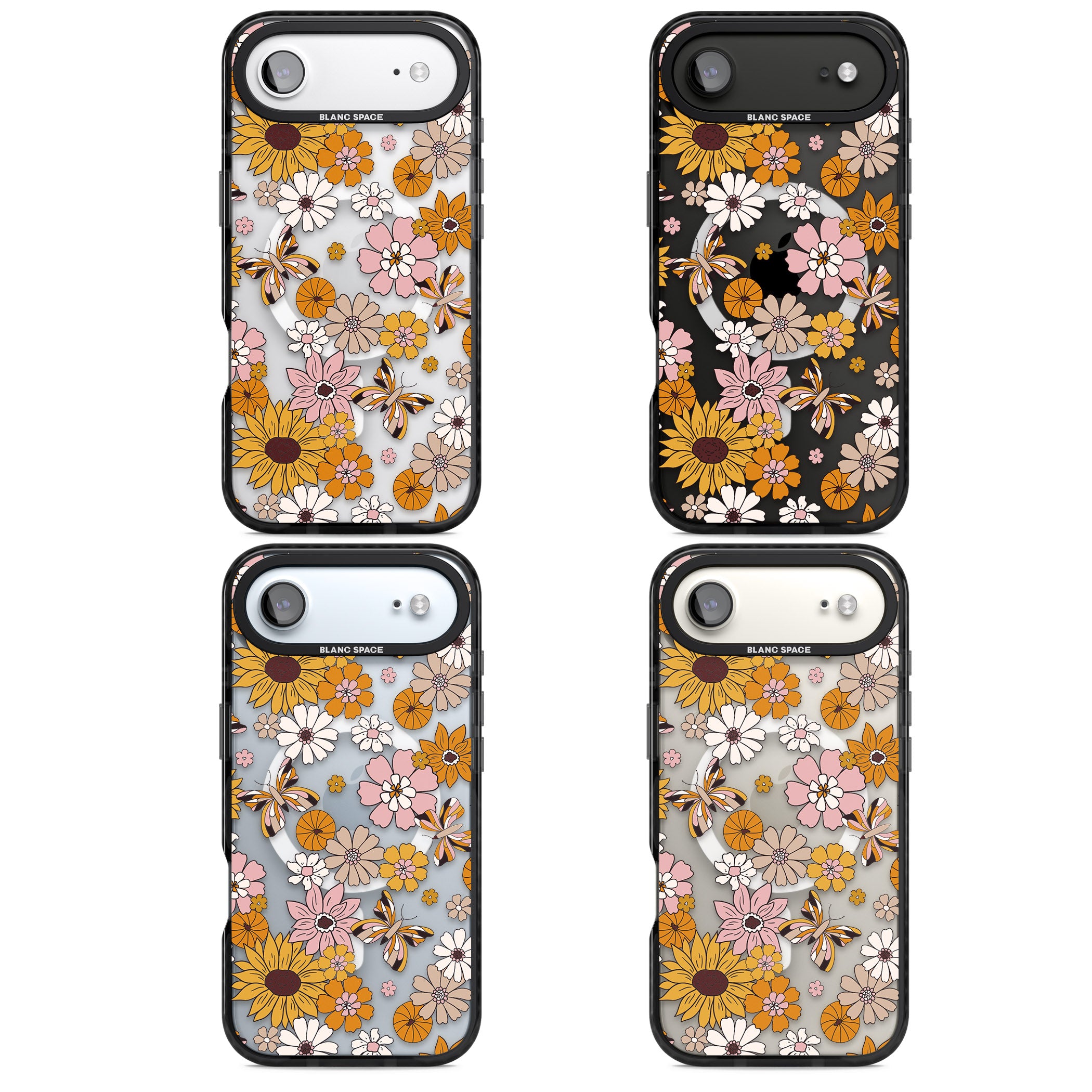 Butterfly Bloom Autumn Floral iPhone 17 Air Impact Pro Black Phone Case APT Impact Protection