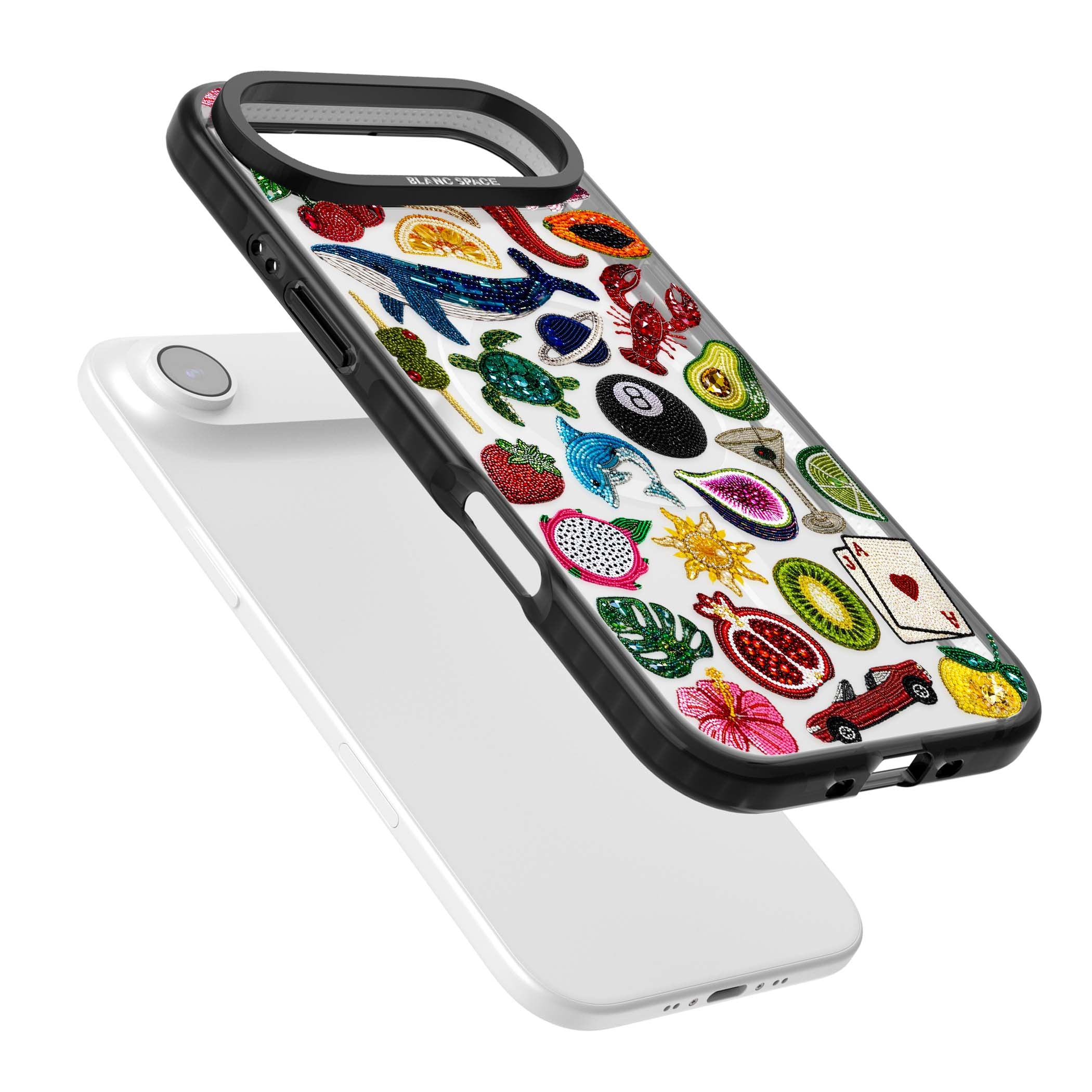 Beaded Mix cute iPhone case | Black Impact Magsafe case for iPhone Air