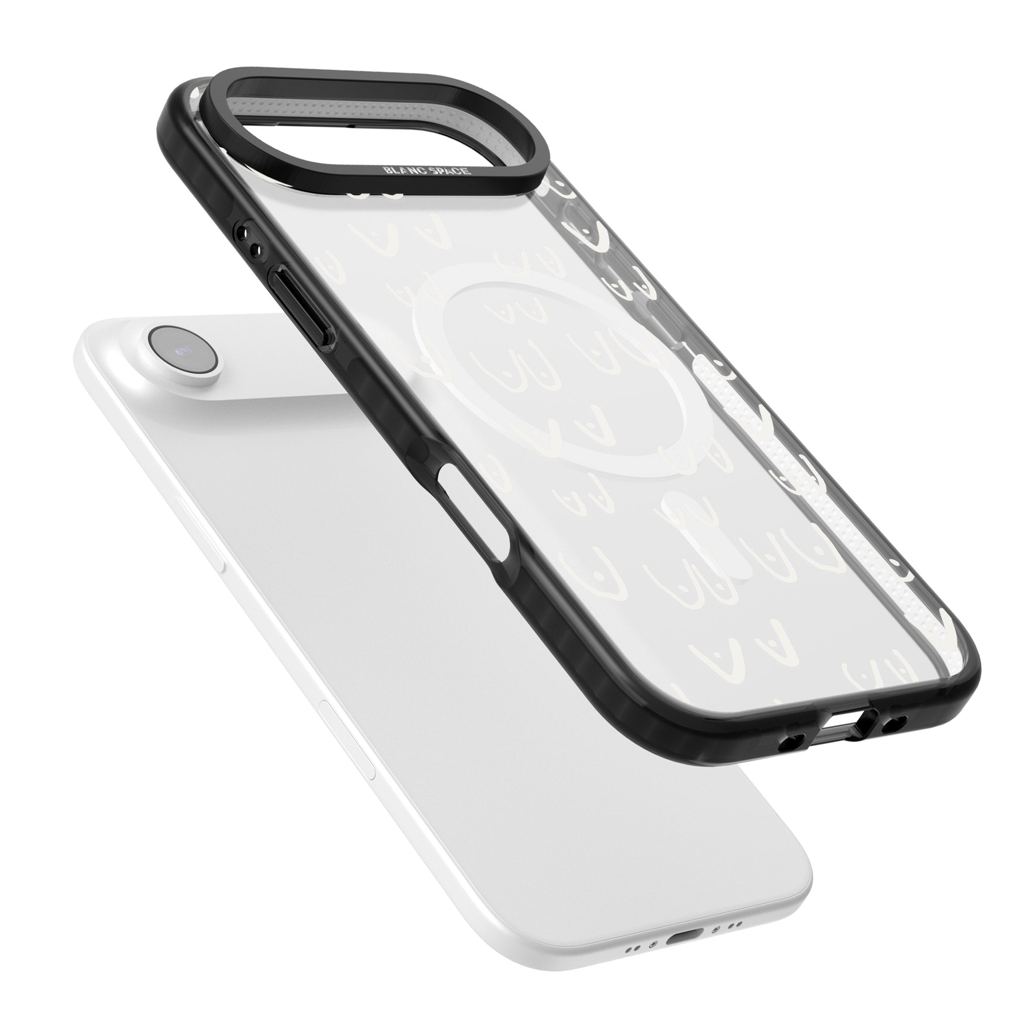 Boob Pattern (White) iPhone 17 Air Impact Pro Black Phone Case Colours